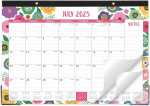2025-2026 Desk Calendar – July 2025 to December 2026, Desk Calendar 2025-2026 Large 17″ x 12″, Large Ruled Blocks, to-do List & Notes, Corner Protectors, Office Supplies Calendar for Planning
