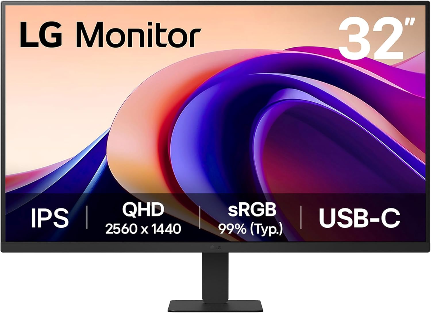 LG 32U631A-B 32-inch QHD (2560 x 1440) IPS Computer Monitor, 100Hz, 5ms, HDR10, Reader Mode, Flicker Safe, HDMI, USB Type-C 15W PD, Black LG 32U631A-B 32-inch QHD (2560 x 1440) IPS Computer Monitor, 100Hz, 5ms, HDR10, Reader Mode, Flicker Safe, HDMI, USB Type-C 15W PD, Black