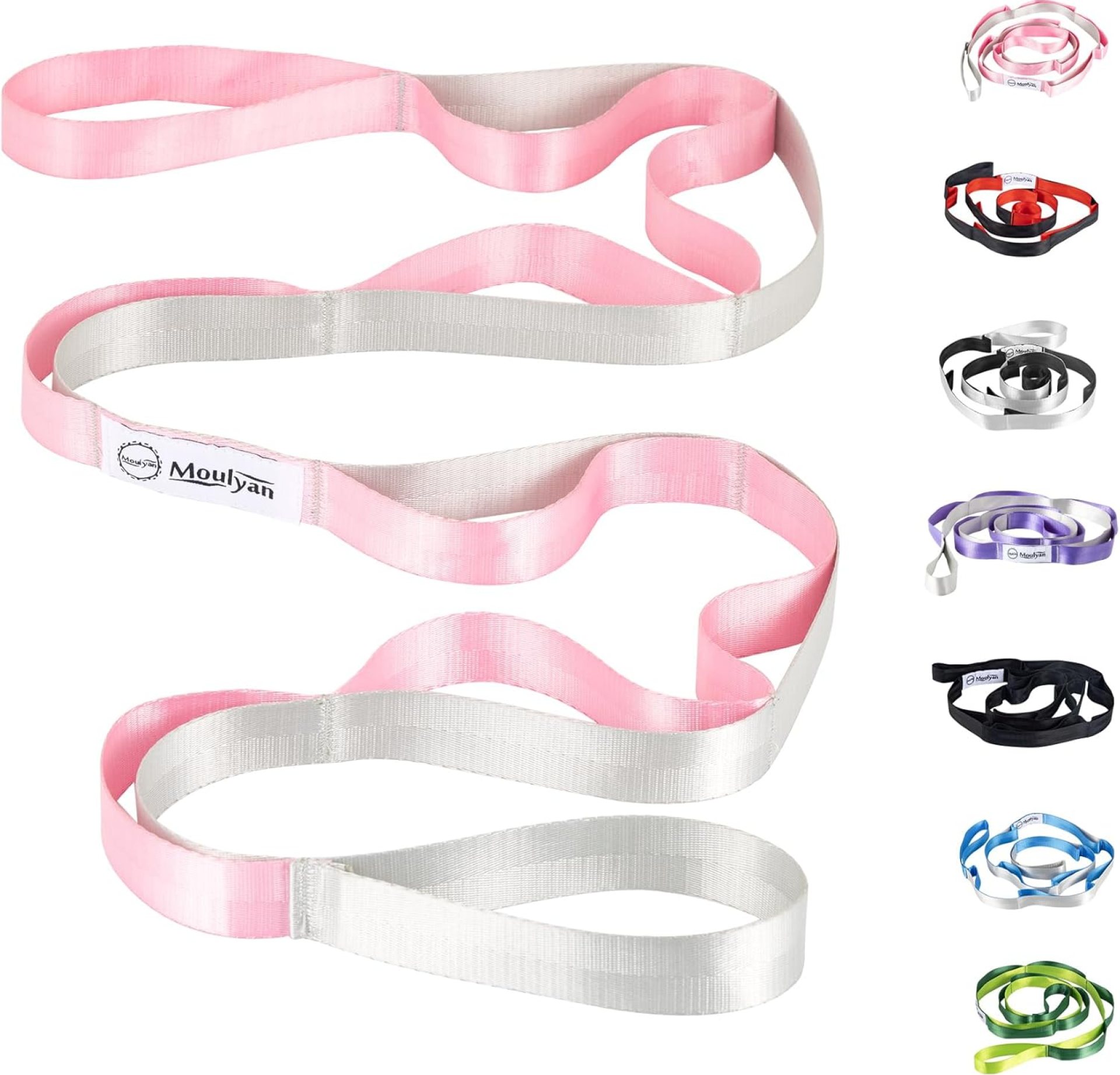 Stretching Strap Yoga Strap for Physical Therapy,10 Loops Yoga Straps for Stretching,Non-Elastic Stretch Strap for Pilates, Flexibility, Exercise, Stretch Band Women Men Stretching Strap Yoga Strap for Physical Therapy,10 Loops Yoga Straps for Stretching,Non-Elastic Stretch Strap for Pilates, Flexibility, Exercise, Stretch Band Women Men