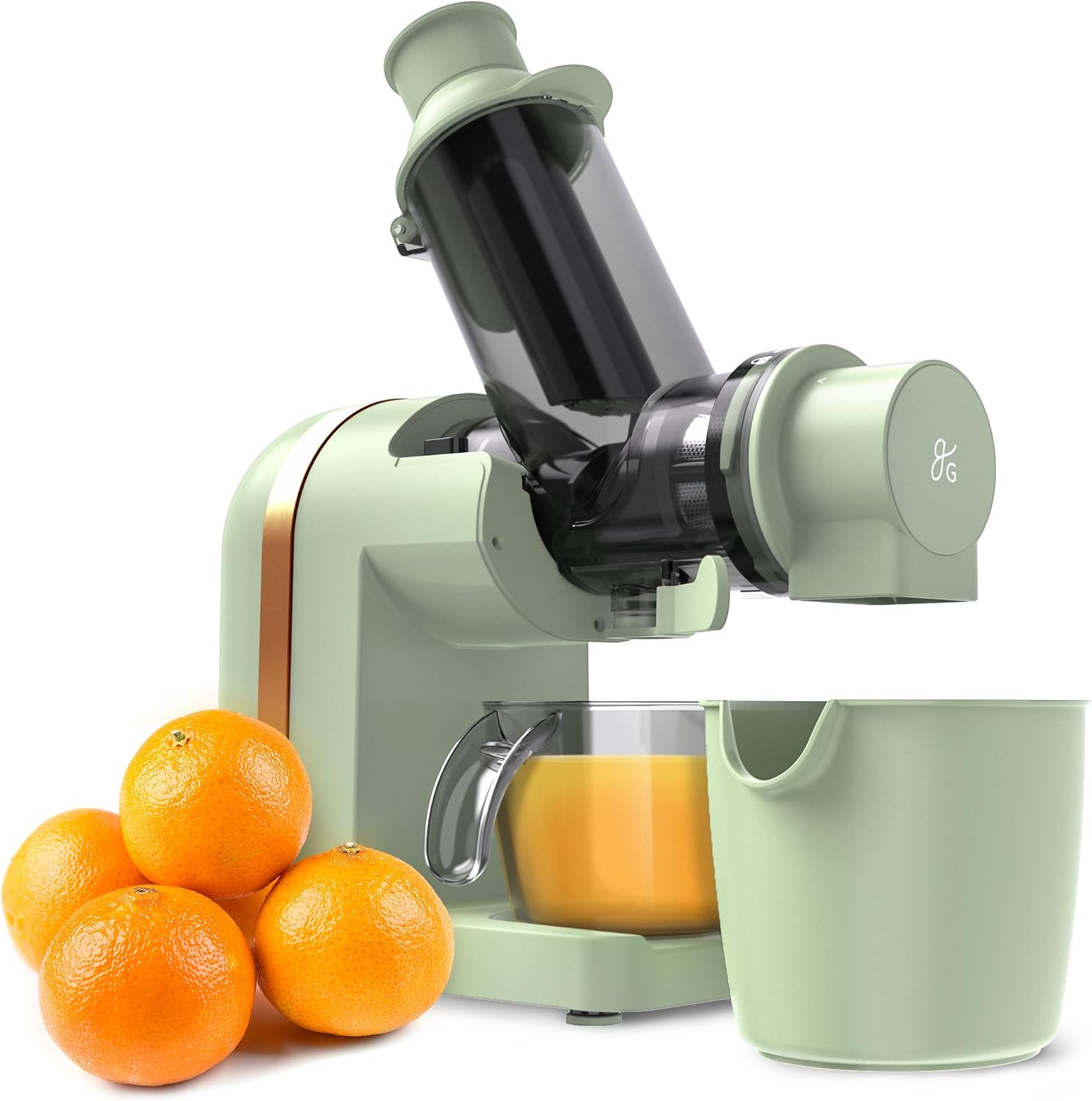 Greater Goods Cold Press Juicer, Powerful Slow Masticating Juice Extractor with Quiet Motor for Fruits and Vegetables, High Juice Yield, Easy to Clean, Sage Green Greater Goods Cold Press Juicer, Powerful Slow Masticating Juice Extractor with Quiet Motor for Fruits and Vegetables, High Juice Yield, Easy to Clean, Sage Green