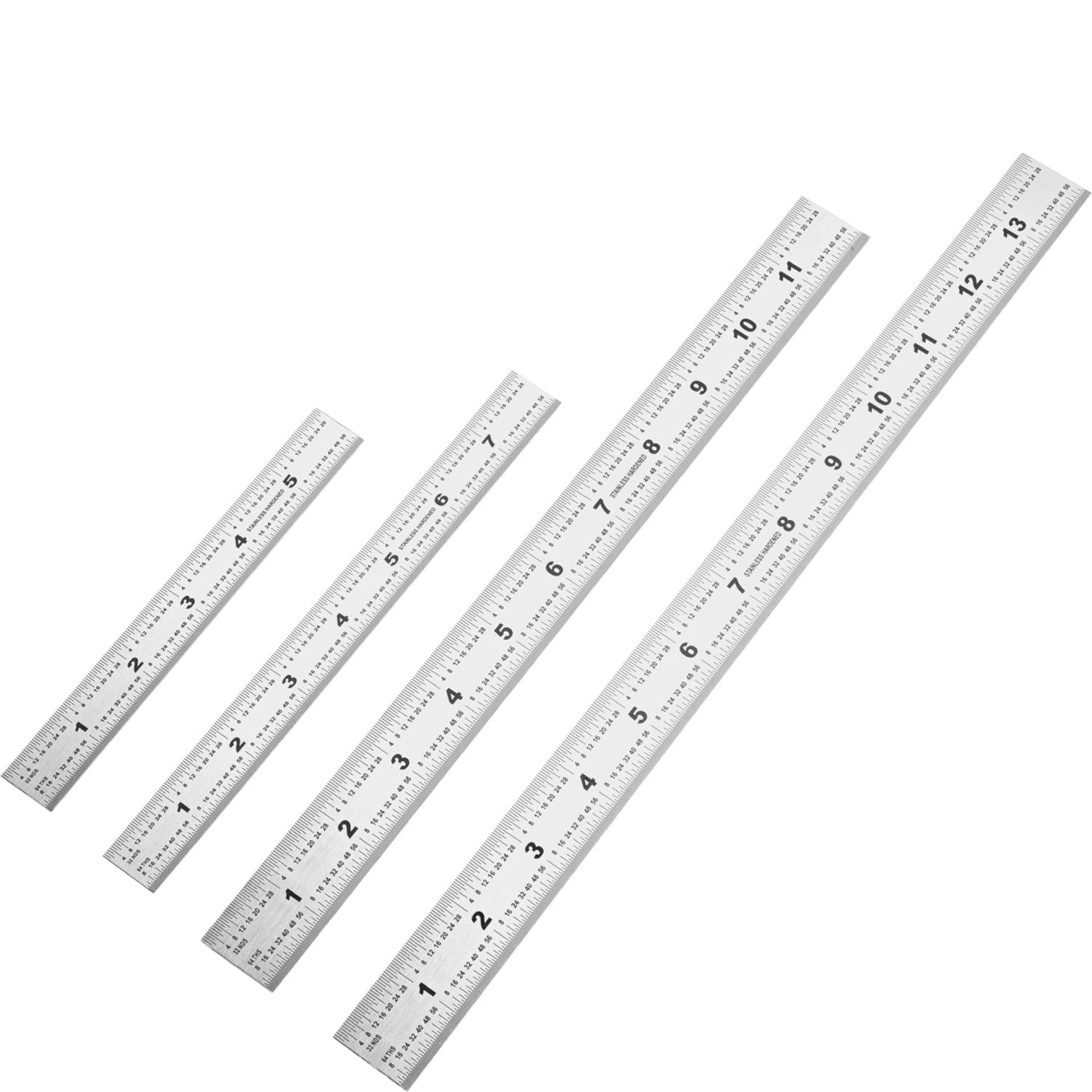 Machinist Ruler – Metal Rulers Pack of 4, 6/8/12/14 Inch Metric MM Ruler, Stainless Steel Machinist Ruler – Metal Rulers Pack of 4, 6/8/12/14 Inch Metric MM Ruler, Stainless Steel