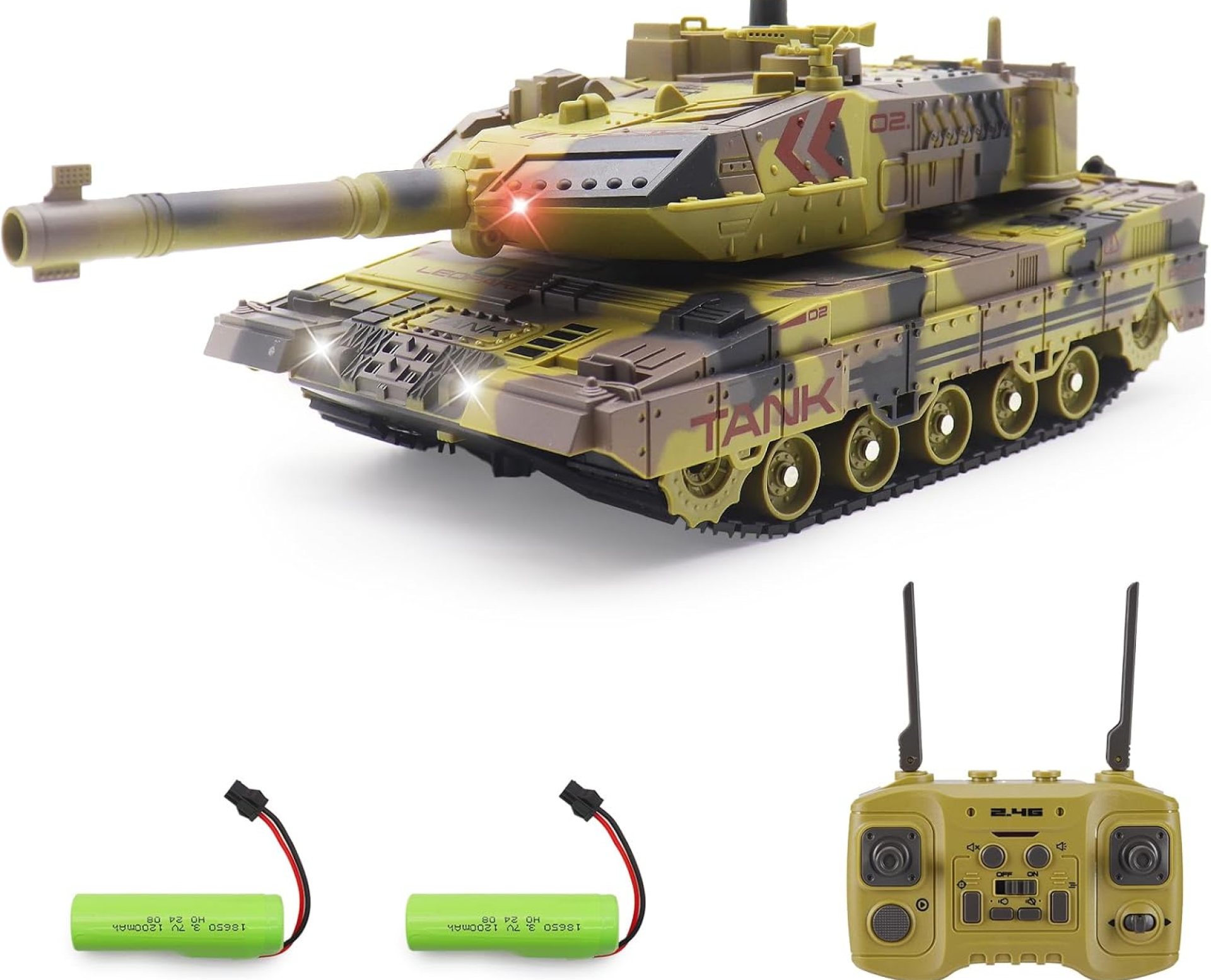 RC Tank That Shoots for Kids Adults, 2.4G Remote Control Army Tank Toys with Auto Demo Sound Light Smoke, 13 Channel Military Vehicles Model Gift for Boys, Army Beige RC Tank That Shoots for Kids Adults, 2.4G Remote Control Army Tank Toys with Auto Demo Sound Light Smoke, 13 Channel Military Vehicles Model Gift for Boys, Army Beige