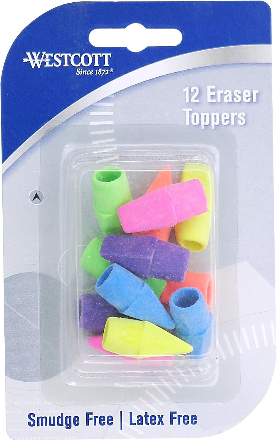 Westcott 14891 Pencil Eraser Toppers, Assorted, 12 Pack Westcott 14891 Pencil Eraser Toppers, Assorted, 12 Pack