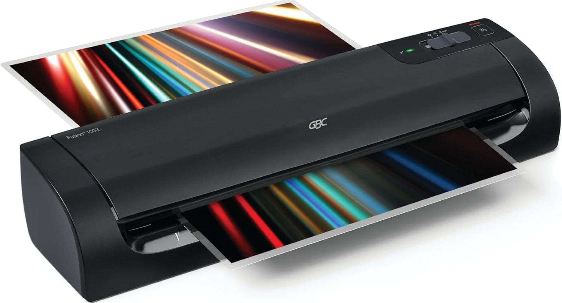 GBC Thermal Laminator Machine, Fusion 1000L, 12 Inch, 4 Min Warm-up, 3 or 5 Mil, with 10 EZUse Laminating Pouches for Home, Office and Classroom, Black (1703073) GBC Thermal Laminator Machine, Fusion 1000L, 12 Inch, 4 Min Warm-up, 3 or 5 Mil, with 10 EZUse Laminating Pouches for Home, Office and Classroom, Black (1703073)