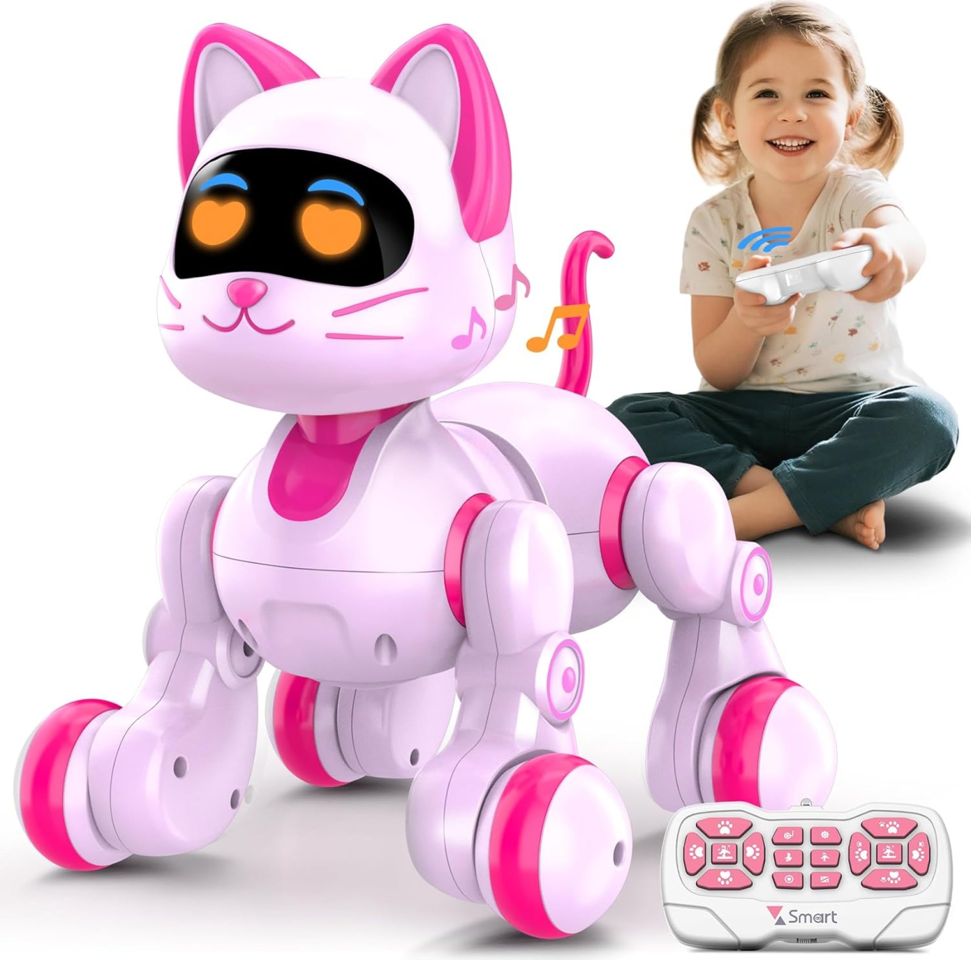 Robot Cat Interactive Toys for Girls: Remote Control Pet for Kids Age 4-6 Gifts for 3 4 5 6 7 8 Year Old Gilrs RC Toys with Touch Sensing Gestures Christmas Birthday Gift Ideas Robot Cat Interactive Toys for Girls: Remote Control Pet for Kids Age 4-6 Gifts for 3 4 5 6 7 8 Year Old Gilrs RC Toys with Touch Sensing Gestures Christmas Birthday Gift Ideas
