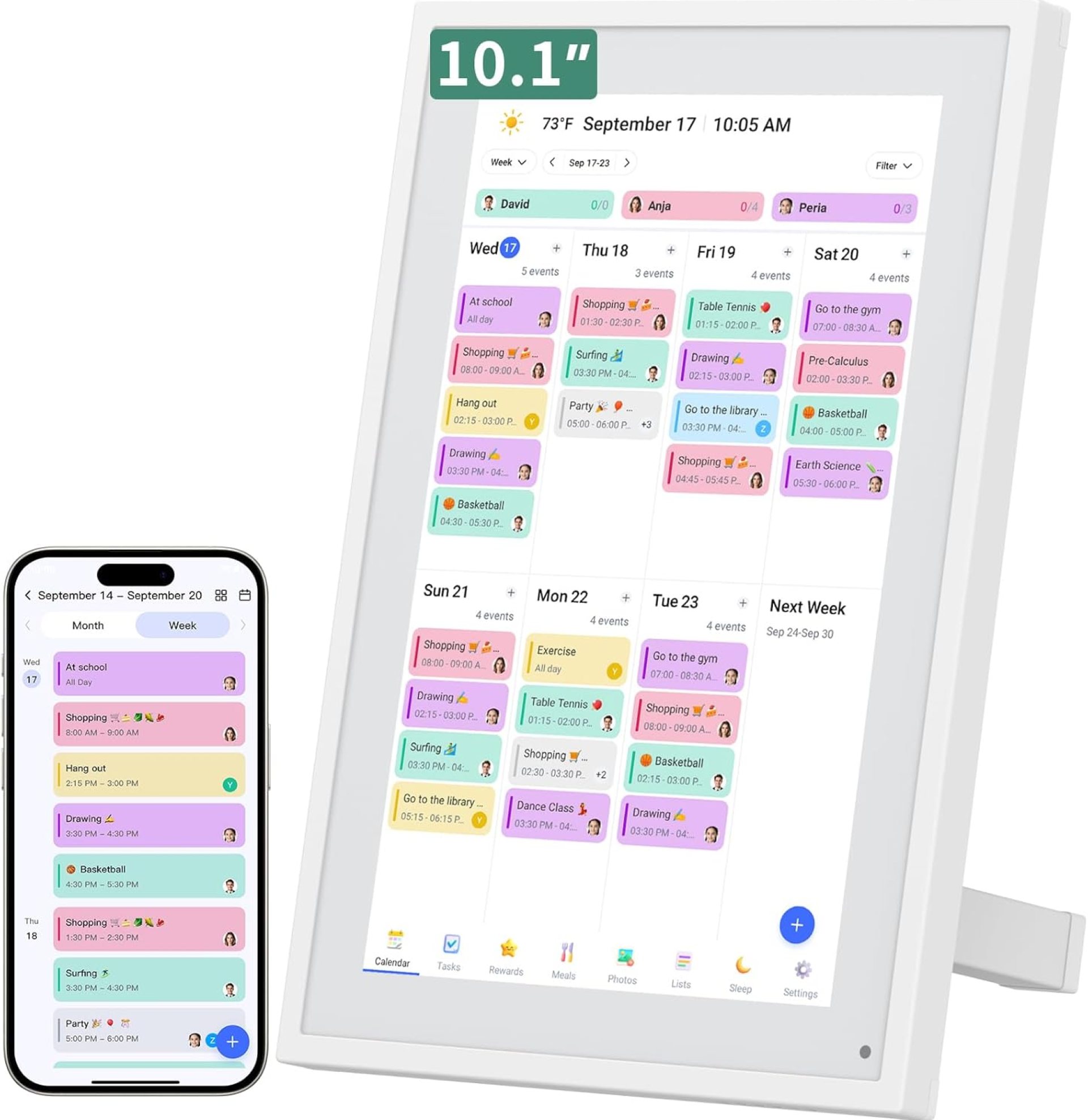 Smart Digital Calendar, 10.1″ HD Smart Touch Screen Home Interactive Electron Calender WiFi Planner,Meal Schedule, Duty Chart,Achievement Rewards- Built-in Digital Photo Frame Function Smart Digital Calendar, 10.1″ HD Smart Touch Screen Home Interactive Electron Calender WiFi Planner,Meal Schedule, Duty Chart,Achievement Rewards- Built-in Digital Photo Frame Function