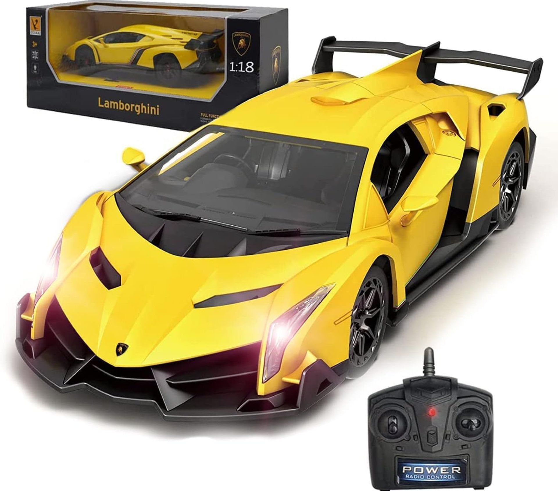 Remote Control Car RC Cars Racing Car 1:18 Licensed Toy RC Car Compatible with Lamborghini Model Vehicle for Boys 6,7,8 Years Old, Yellow Remote Control Car RC Cars Racing Car 1:18 Licensed Toy RC Car Compatible with Lamborghini Model Vehicle for Boys 6,7,8 Years Old, Yellow