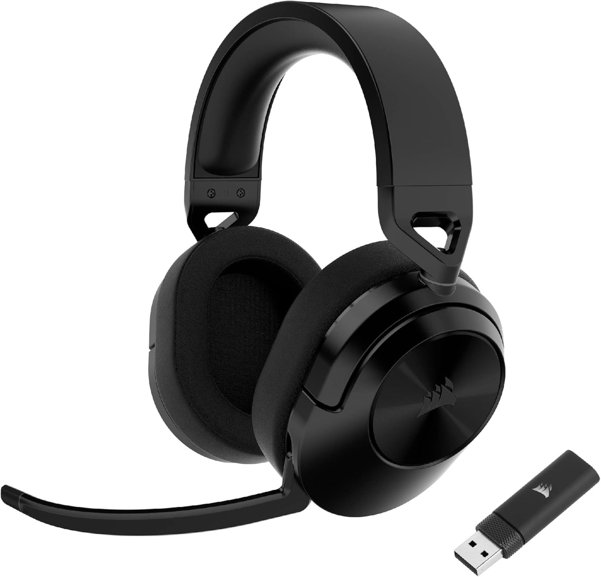 CORSAIR HS55 WIRELESS Multiplatform Lightweight Gaming Headset With Bluetooth – Dolby 7.1 Surround Sound – iCUE Compatible – PC, PS5, PS4, Nintendo Switch, Mobile – Black CORSAIR HS55 WIRELESS Multiplatform Lightweight Gaming Headset With Bluetooth – Dolby 7.1 Surround Sound – iCUE Compatible – PC, PS5, PS4, Nintendo Switch, Mobile – Black