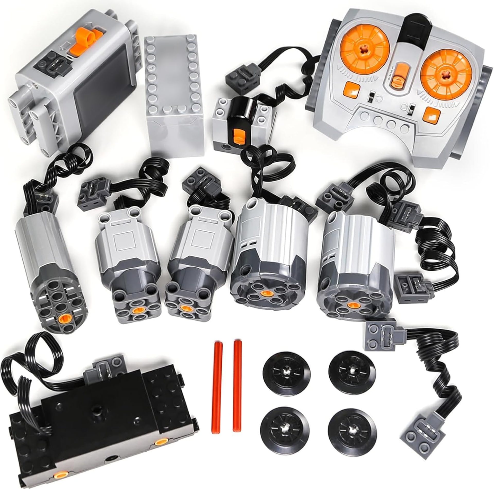 18pcs Power-Function-Motor-Set Compatible with Technic-Parts. Including Train-Motor Servo-Motor XL-Motor-L-Motor Speed-Control Remote Controller for MOC EV3. 18pcs Power-Function-Motor-Set Compatible with Technic-Parts. Including Train-Motor Servo-Motor XL-Motor-L-Motor Speed-Control Remote Controller for MOC EV3.