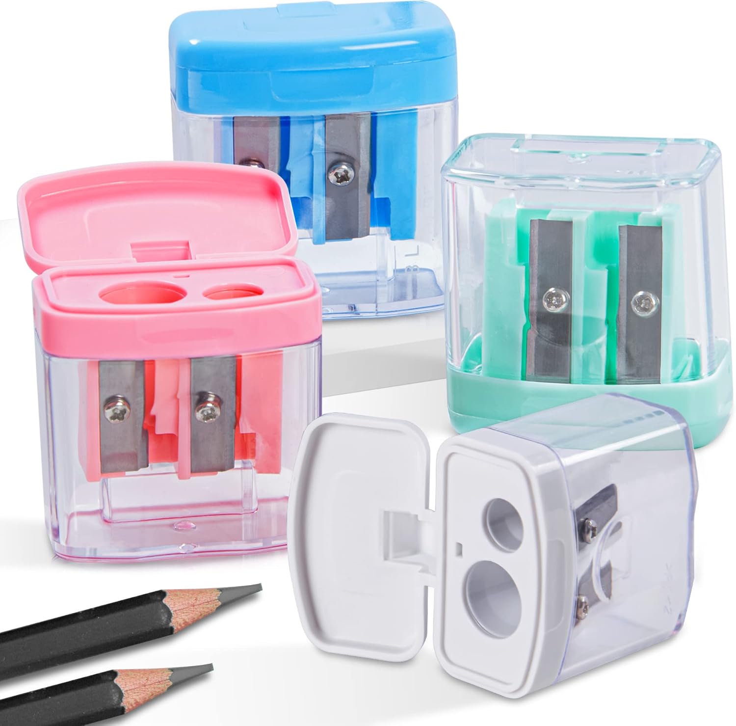 Golcellia 4 PCS Small Pencil Sharpeners Manual for Kids, Colored, Hand Pencil Sharpener, Classroom Golcellia 4 PCS Small Pencil Sharpeners Manual for Kids, Colored, Hand Pencil Sharpener, Classroom