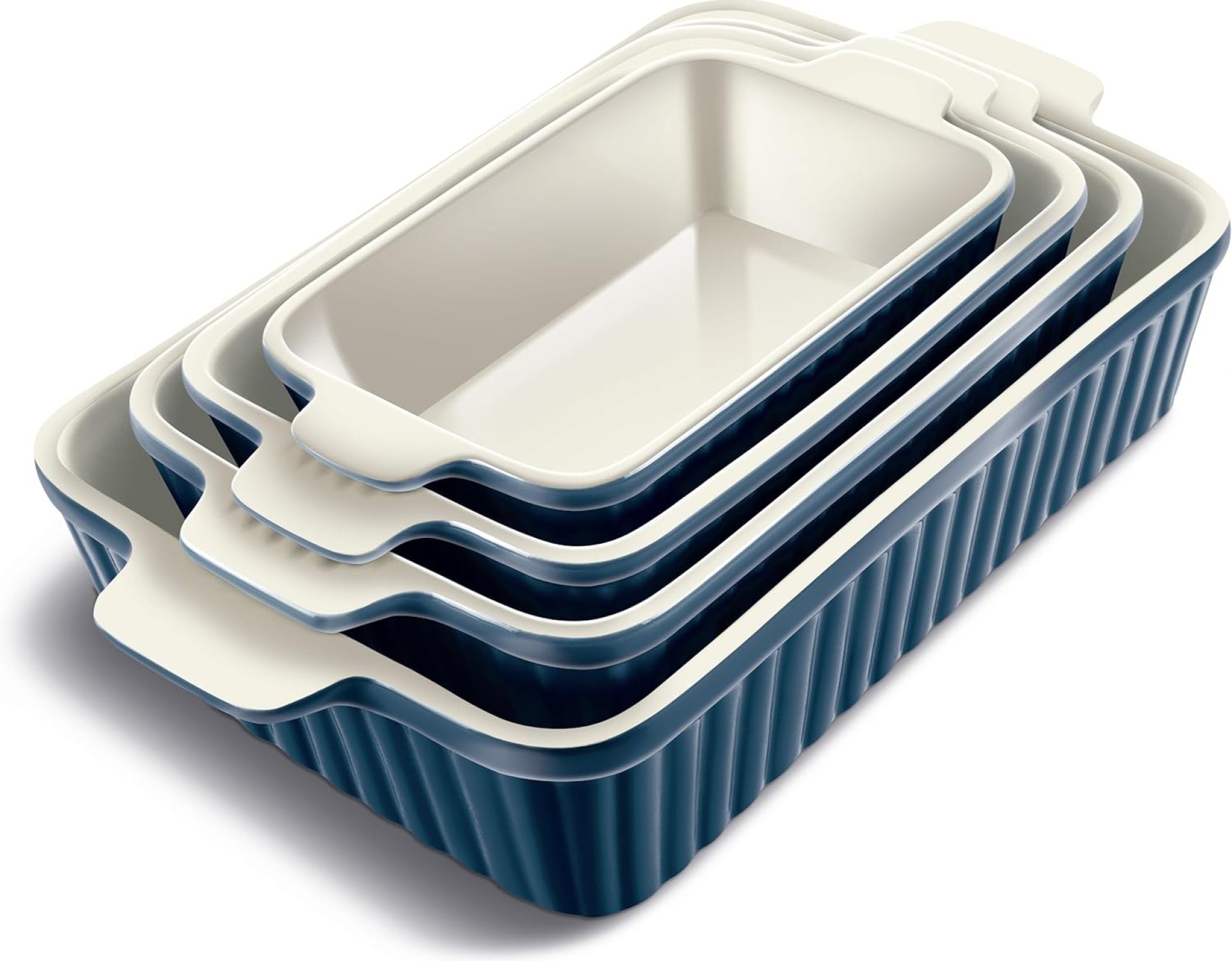 COOK WITH COLOR Casserole Dishes for Oven, Porcelain Baking Dishes, Ceramic Bakeware Sets of 4, Rectangular Pans Handles for Baking Cake Kitchen COOK WITH COLOR Casserole Dishes for Oven, Porcelain Baking Dishes, Ceramic Bakeware Sets of 4, Rectangular Pans Handles for Baking Cake Kitchen