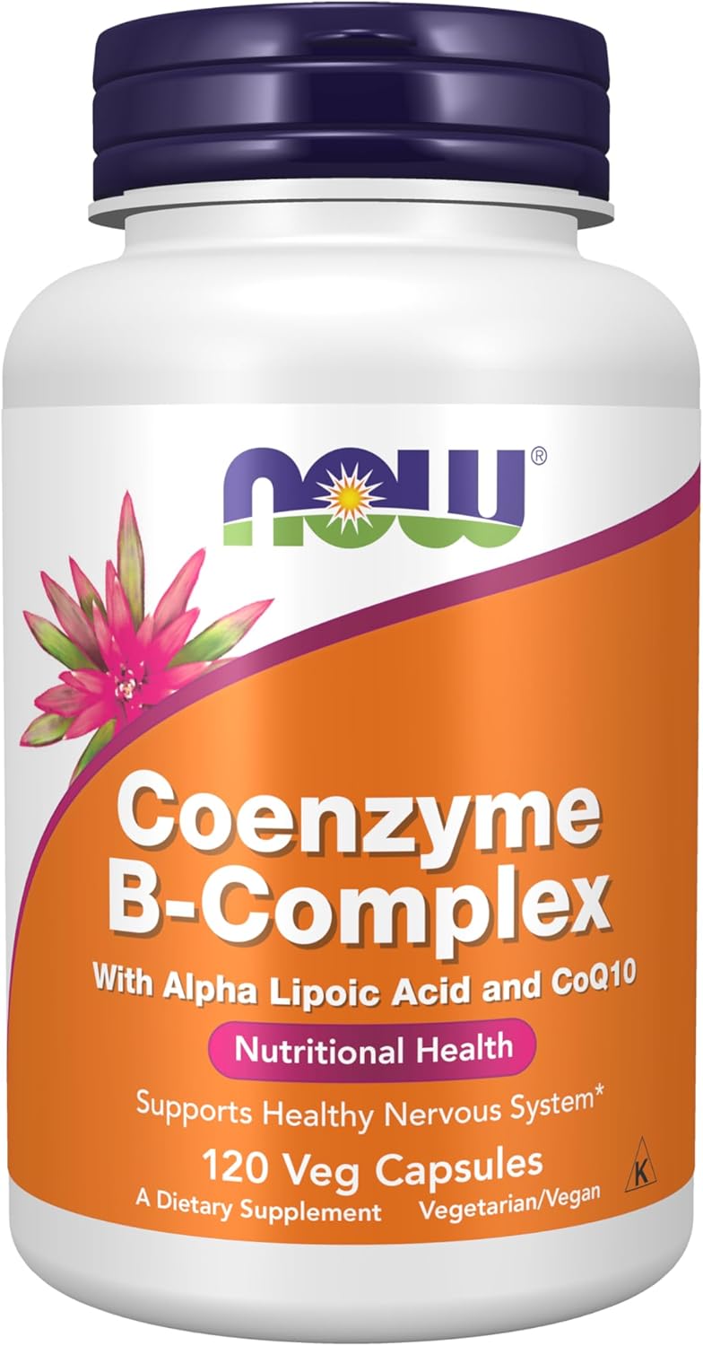 NOW Supplements, Co-Enzyme B Complex with Alpha Lipoic Acid and CoQ10, Nutritional Health, 120 Veg Capsules NOW Supplements, Co-Enzyme B Complex with Alpha Lipoic Acid and CoQ10, Nutritional Health, 120 Veg Capsules