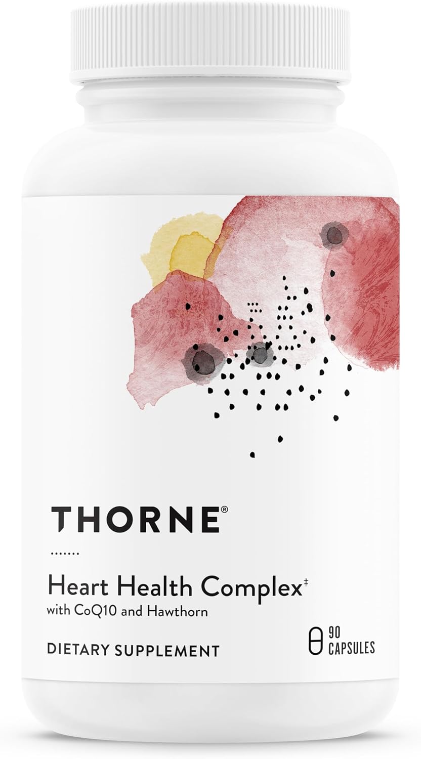 THORNE Heart Health Complex – with CoQ10, Taurine and Hawthorn – Coenzyme Q10 Supplement with Minerals, Amino Acids, and Botanicals – 90 Capsules THORNE Heart Health Complex – with CoQ10, Taurine and Hawthorn – Coenzyme Q10 Supplement with Minerals, Amino Acids, and Botanicals – 90 Capsules