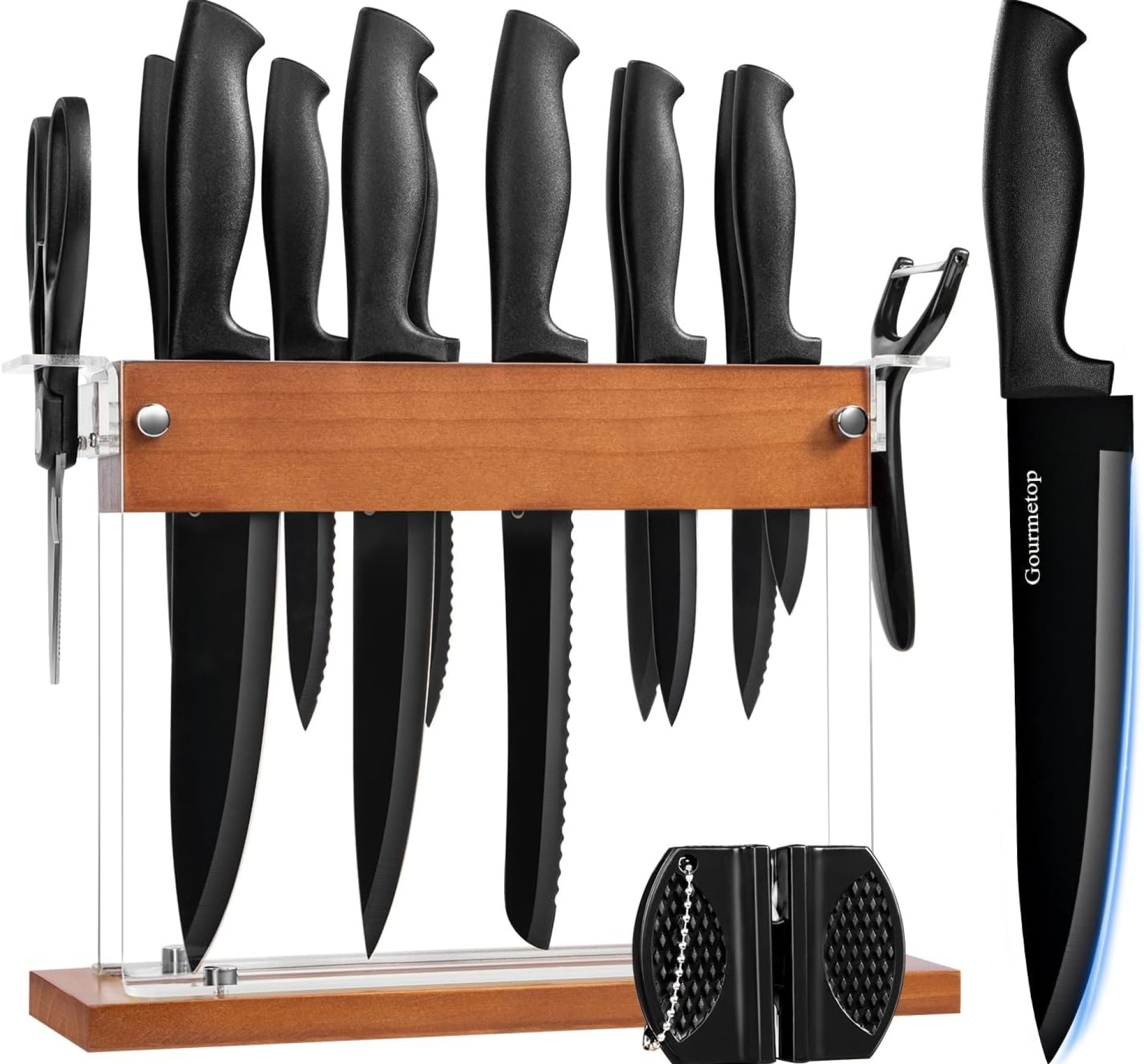 knife set with block (NEW knife block set 15pcs) knife set with block (NEW knife block set 15pcs)