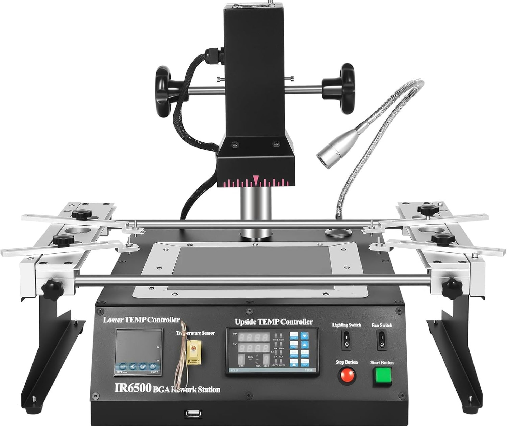 BGA Rework Station,IR6500 Infrared Welding Machine,1250 W SMD Soldering Reflow Station,Welder Repair Heating Reballing with USB Connector for Laptop,Esktop Computer Motherboards BGA Rework Station,IR6500 Infrared Welding Machine,1250 W SMD Soldering Reflow Station,Welder Repair Heating Reballing with USB Connector for Laptop,Esktop Computer Motherboards