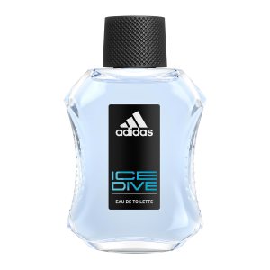 Adidas Ice Dive Eau de Toilette 3.3 fl oz (Pack of 1), Notes of Lavender, Sandalwood, and Vanilla, Men’s Fragrance, Long Lasting, Sporty Fragrance, Travel Size