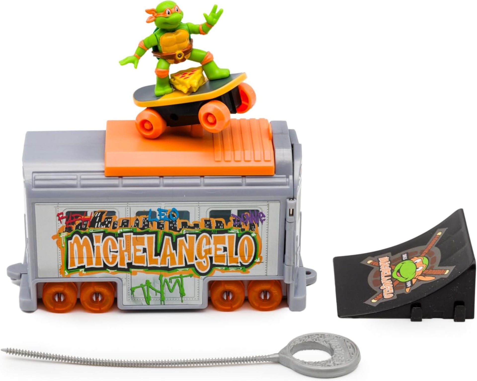 Teenage Mutant Ninja Turtles 5″ Switch Kick Subway Launcher Michelangelo Ages 3+ Shredding Action Figure Teenage Mutant Ninja Turtles 5″ Switch Kick Subway Launcher Michelangelo Ages 3+ Shredding Action Figure