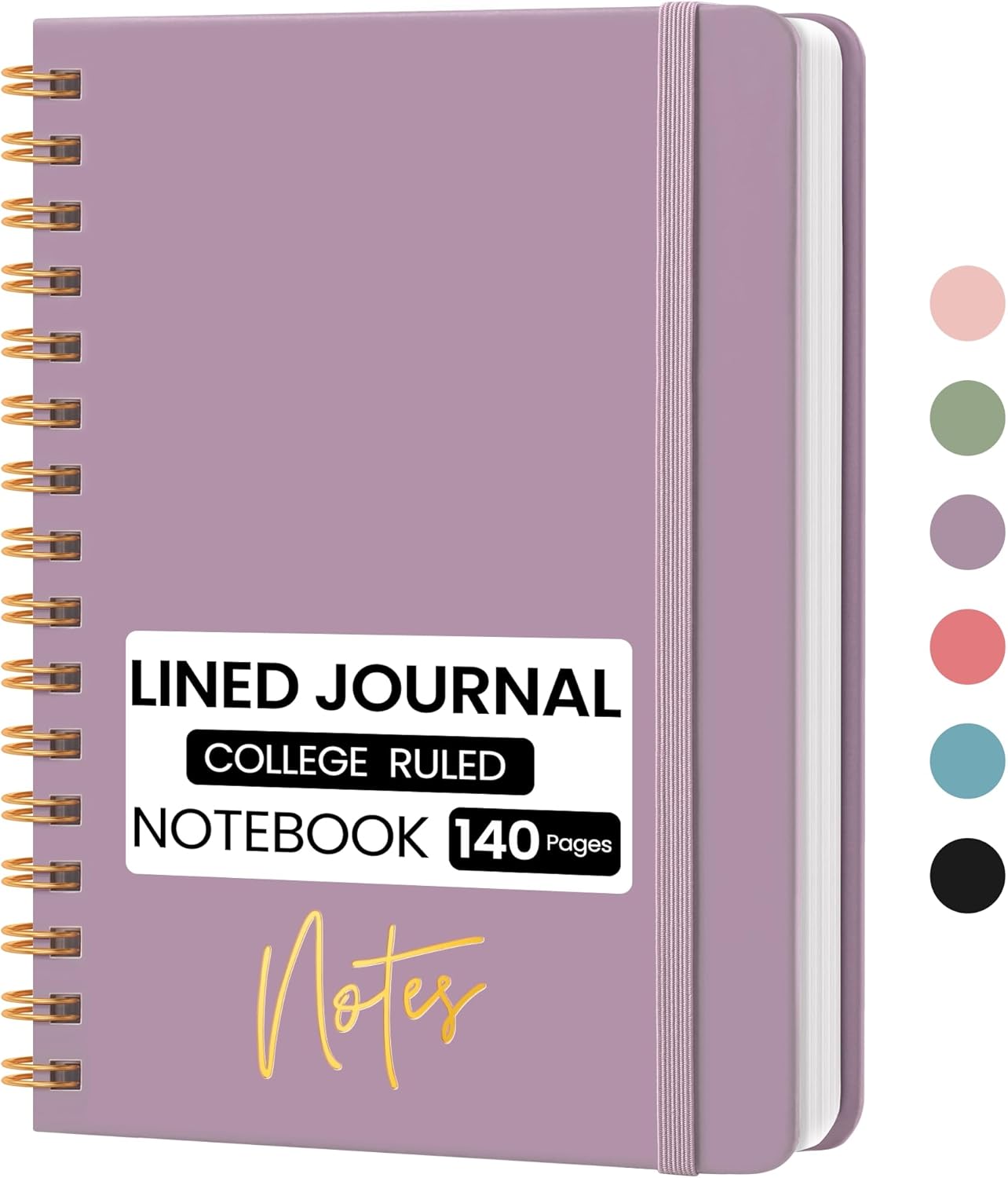 Lined Spiral Journal Notebook, A5 College Ruled Notebook for Journaling, Note-Taking, and Daily Planning, Durable Hardcover with an Elegant Design, Purple Lined Spiral Journal Notebook, A5 College Ruled Notebook for Journaling, Note-Taking, and Daily Planning, Durable Hardcover with an Elegant Design, Purple