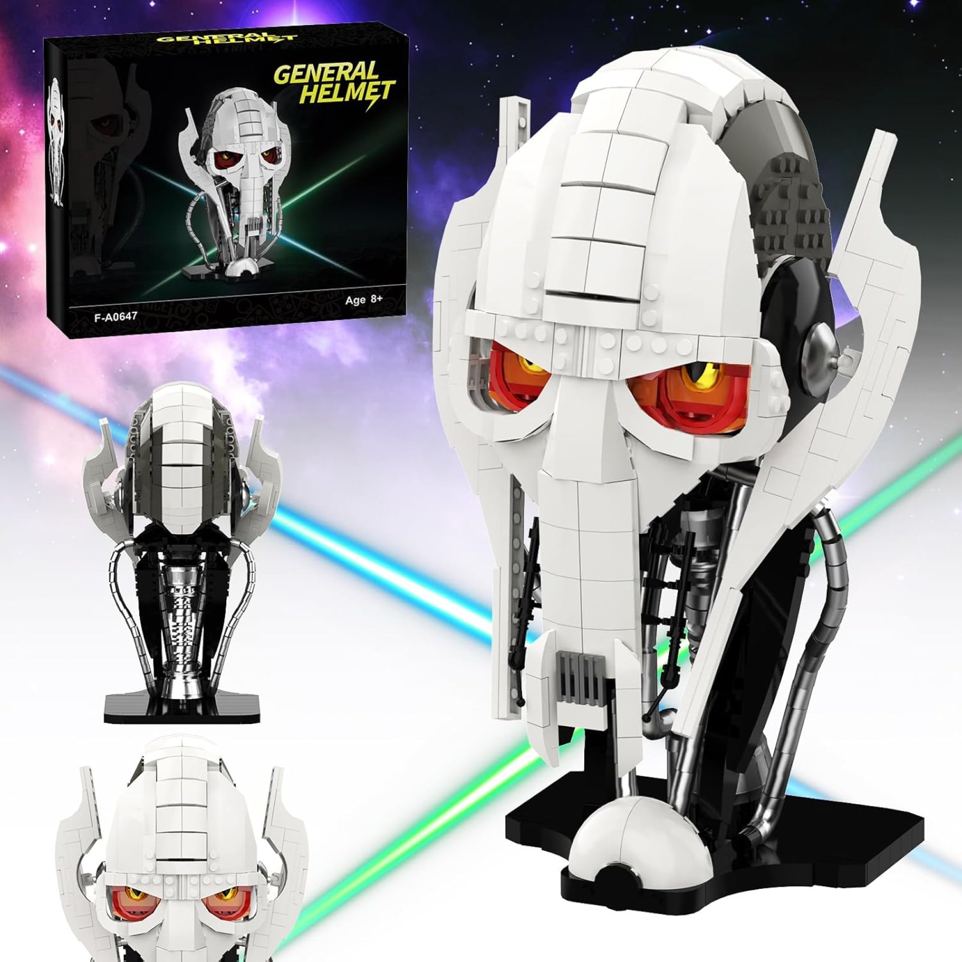 General Helmet Building Sets, Collection Space Wars Figures Model with Buildable Display Stand, Perfect for Christmas Toy Gift for Kids Adult Ages 6+ (710 PCS) General Helmet Building Sets, Collection Space Wars Figures Model with Buildable Display Stand, Perfect for Christmas Toy Gift for Kids Adult Ages 6+ (710 PCS)