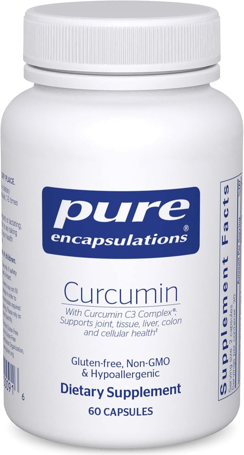 Pure Encapsulations Curcumin – 500 mg – Supports Joint Health & Liver Health – Curcuma Longa Capsule – Non-GMO & Vegan – 60 Capsules Pure Encapsulations Curcumin – 500 mg – Supports Joint Health & Liver Health – Curcuma Longa Capsule – Non-GMO & Vegan – 60 Capsules