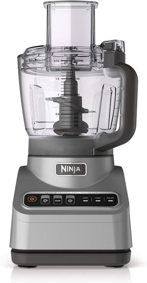 Ninja Professional Plus Food Processor 850-Watts With Auto-iQ Preset Programs Chop Puree Dough Slice Shred With a 9-Cup Capacity and a Silver Stainless Finish (BN600C) – Canadian Version (Renewed)