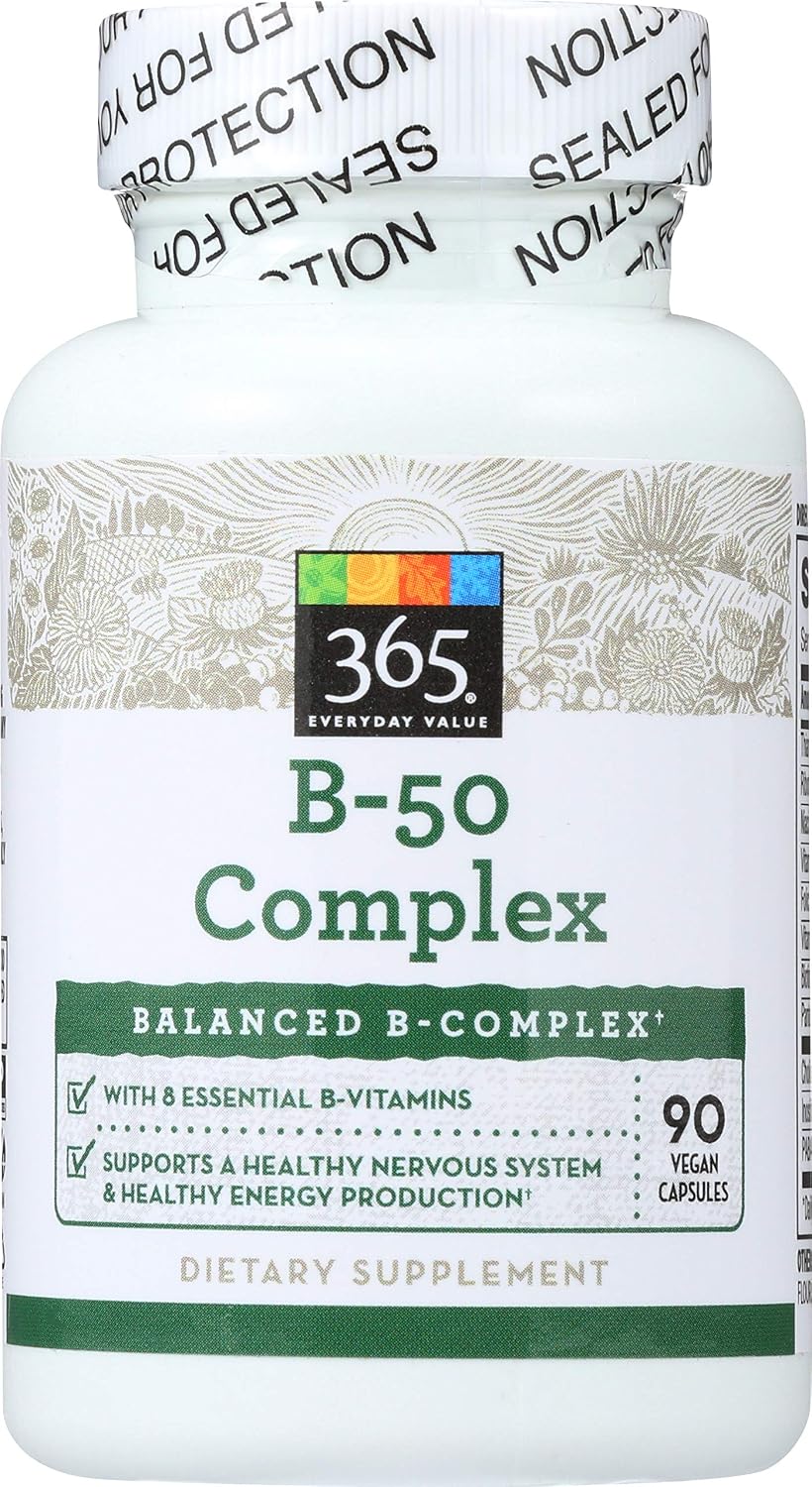 365 by Whole Foods Market, B – 50 Complex, 90 ct, Packaging May Vary 365 by Whole Foods Market, B – 50 Complex, 90 ct, Packaging May Vary