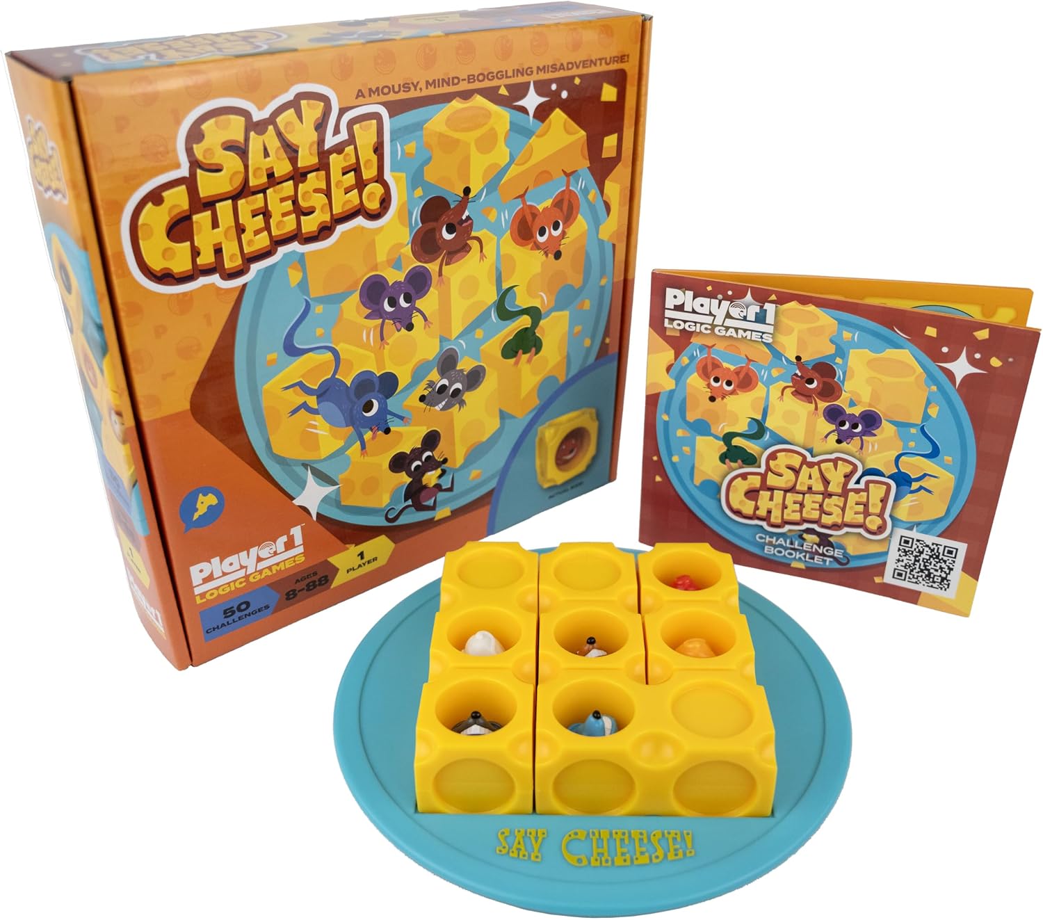 SAY Cheese! Logic Puzzle Game – 50 Single-Player Challenges for Kids & Adults, Difficulty Easy to Expert, Travel-Friendly, Brain-Building Fun Ages 8+ SAY Cheese! Logic Puzzle Game – 50 Single-Player Challenges for Kids & Adults, Difficulty Easy to Expert, Travel-Friendly, Brain-Building Fun Ages 8+