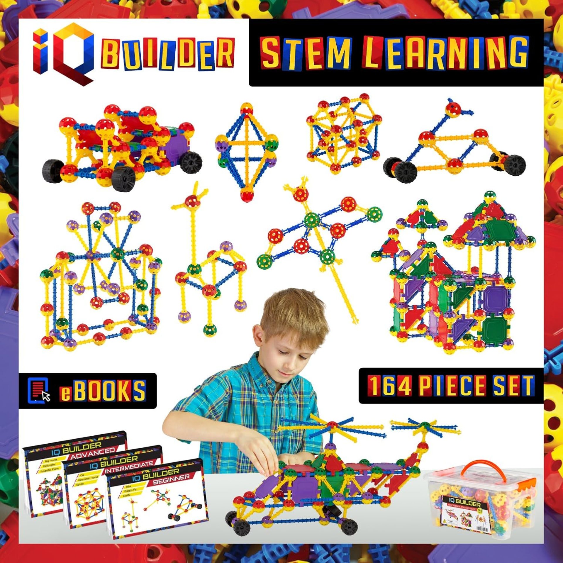 | STEM Learning Toys | Creative Construction Engineering | Fun Educational Building Set for Boys & Girls Ages 3-10 | Top Blocks Game Kit | STEM Learning Toys | Creative Construction Engineering | Fun Educational Building Set for Boys & Girls Ages 3-10 | Top Blocks Game Kit