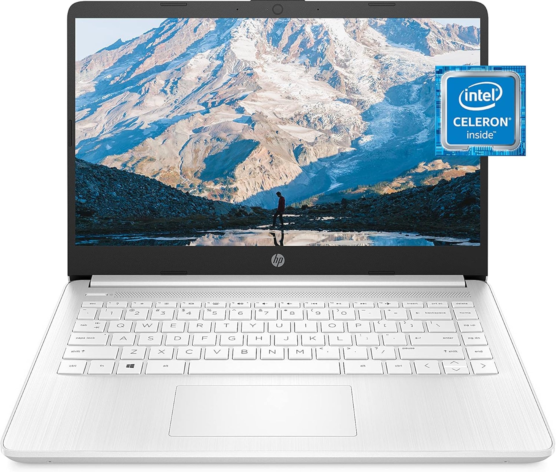 HP 14 Laptop, Intel Celeron N4020, 4 GB RAM, 64 GB Storage, 14-inch Micro-edge HD Display, Windows 11 Home, Thin & Portable, 4K Graphics, One Year of Microsoft 365 (14-dq0040nr, Snowflake White) HP 14 Laptop, Intel Celeron N4020, 4 GB RAM, 64 GB Storage, 14-inch Micro-edge HD Display, Windows 11 Home, Thin & Portable, 4K Graphics, One Year of Microsoft 365 (14-dq0040nr, Snowflake White)