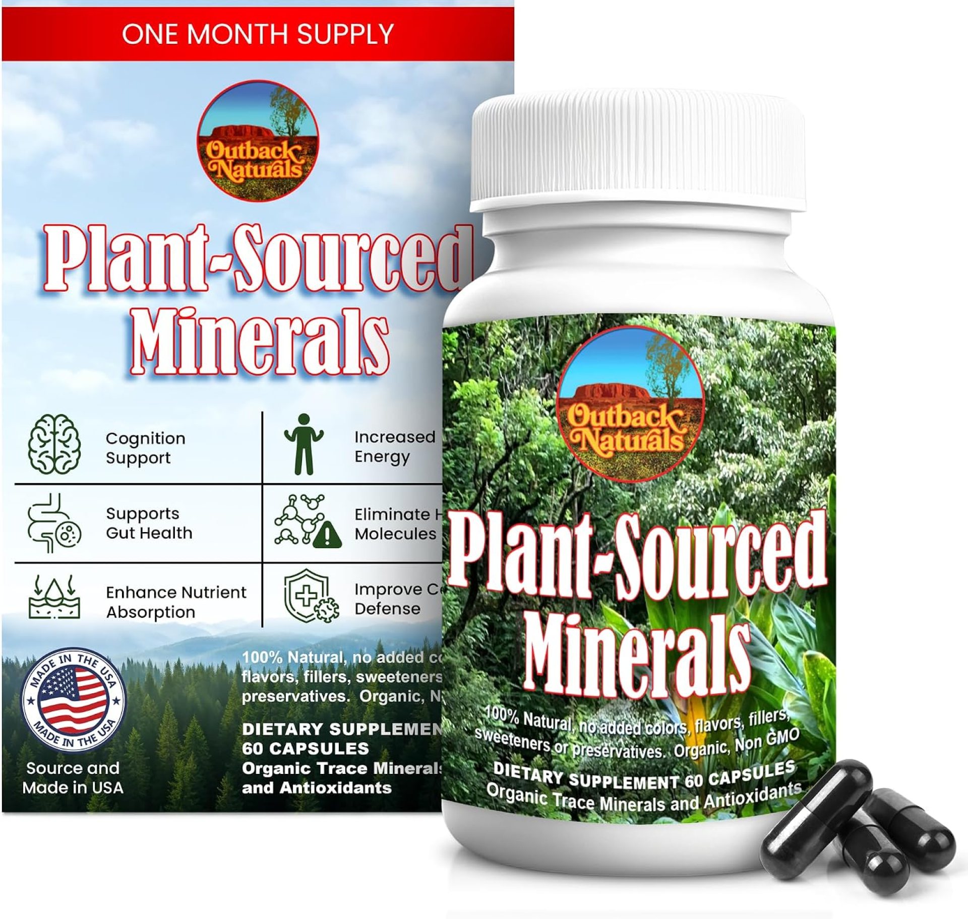 Fulvic Humic Mineral Blend of Plant-Sourced Trace Minerals, Fulvic & Humic Extracts for Immune Support, Vitality, Hydration & General Health – Pure Body Essentials – 60 Capsules Fulvic Humic Mineral Blend of Plant-Sourced Trace Minerals, Fulvic & Humic Extracts for Immune Support, Vitality, Hydration & General Health – Pure Body Essentials – 60 Capsules