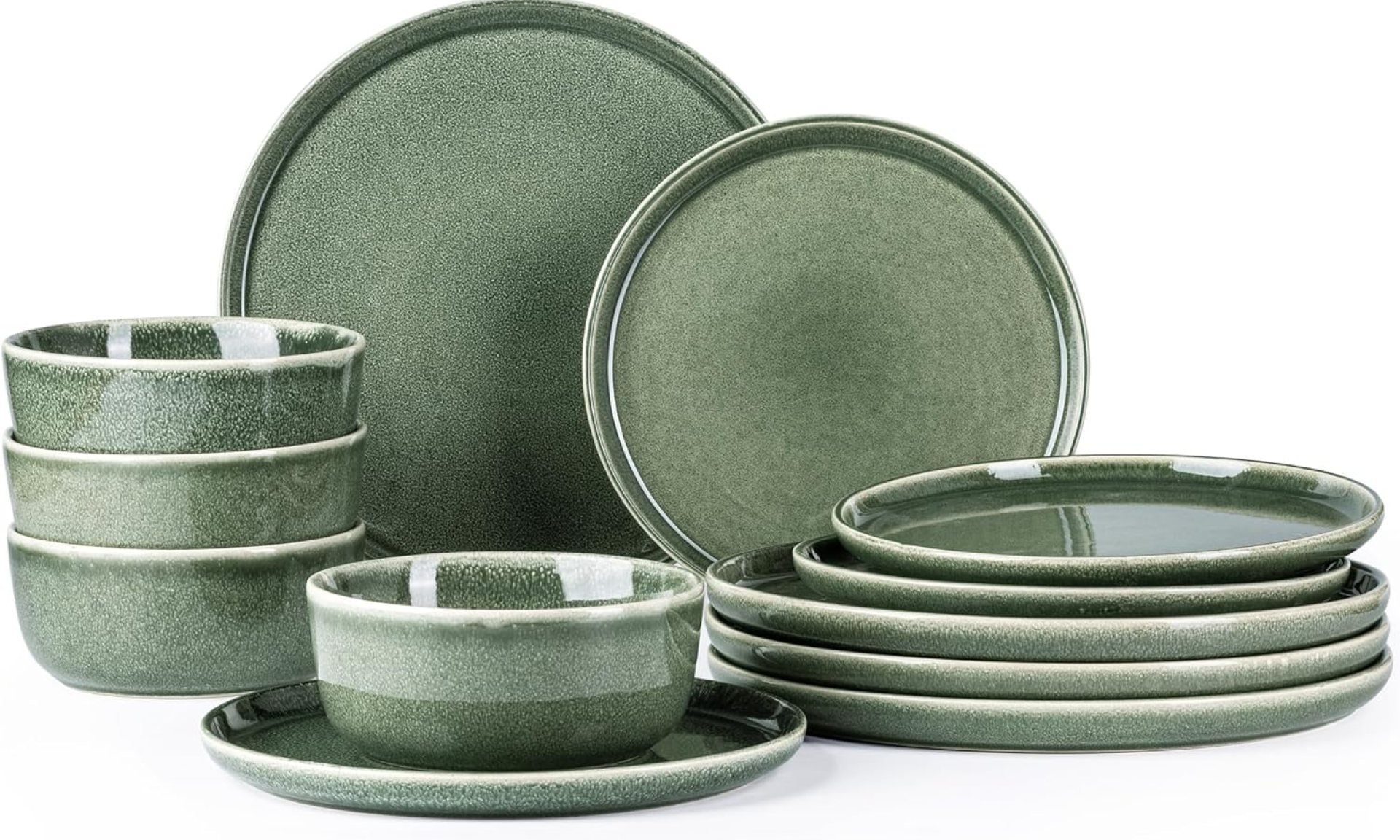 AmorArc Stoneware Dinnerware Sets for 4,Round Reactive Glaze Ceramic Plates and Bowls Set,Highly Chip and Crack Resistant | Dishwasher & Microwave Safe Dishes Set,Service for 4 (12pc) AmorArc Stoneware Dinnerware Sets for 4,Round Reactive Glaze Ceramic Plates and Bowls Set,Highly Chip and Crack Resistant | Dishwasher & Microwave Safe Dishes Set,Service for 4 (12pc)
