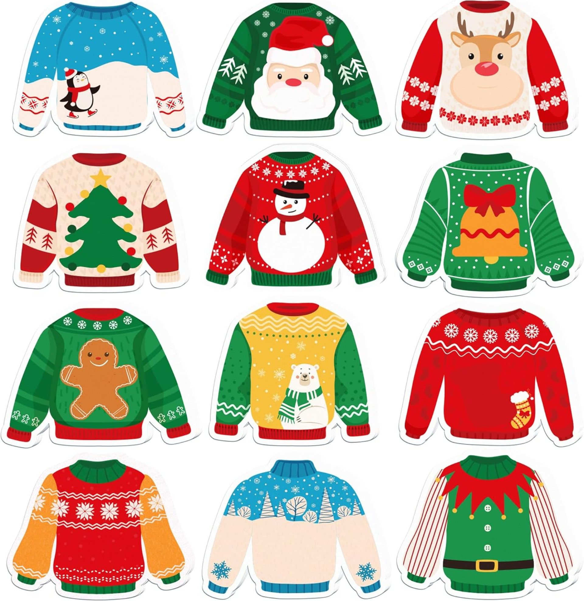 12 Styles 240 Sheets Christmas Ugly Sweater Sticky Notes, Christmas Design Self-Adhesive Note Pads with Ugly Sweater Patterns, Winter Holiday Xmas Sticky Memo Notes for Xmas Holiday Home School Office 12 Styles 240 Sheets Christmas Ugly Sweater Sticky Notes, Christmas Design Self-Adhesive Note Pads with Ugly Sweater Patterns, Winter Holiday Xmas Sticky Memo Notes for Xmas Holiday Home School Office