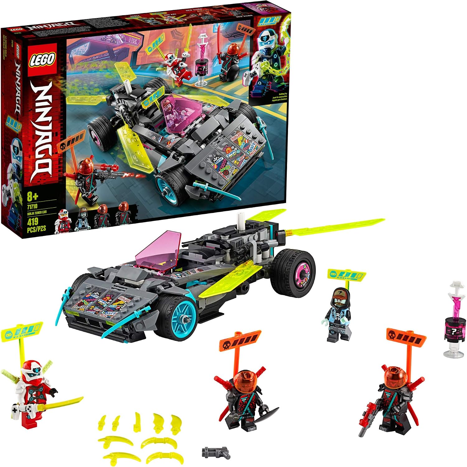 LEGO NINJAGO Ninja Tuner Car 71710 Toy Car for Kids Building Kit (419 Pieces) LEGO NINJAGO Ninja Tuner Car 71710 Toy Car for Kids Building Kit (419 Pieces)