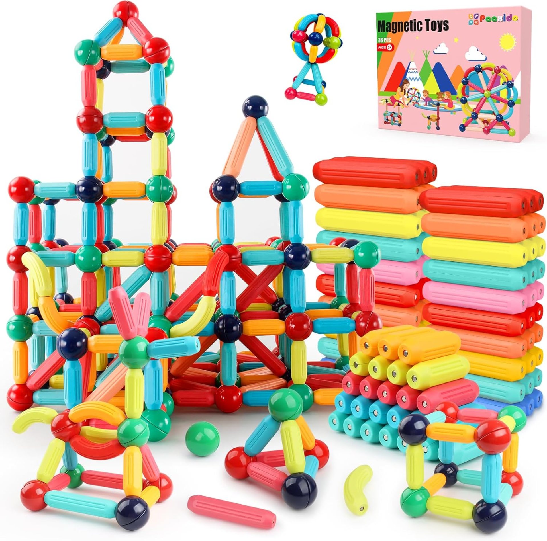 Magnetic Building Blocks – STEM Learning Toys for Kids 3+, Montessori Sensory Toys with Stronger Magnets, Creative Construction Kit Gift for Boys & Girls Magnetic Building Blocks – STEM Learning Toys for Kids 3+, Montessori Sensory Toys with Stronger Magnets, Creative Construction Kit Gift for Boys & Girls