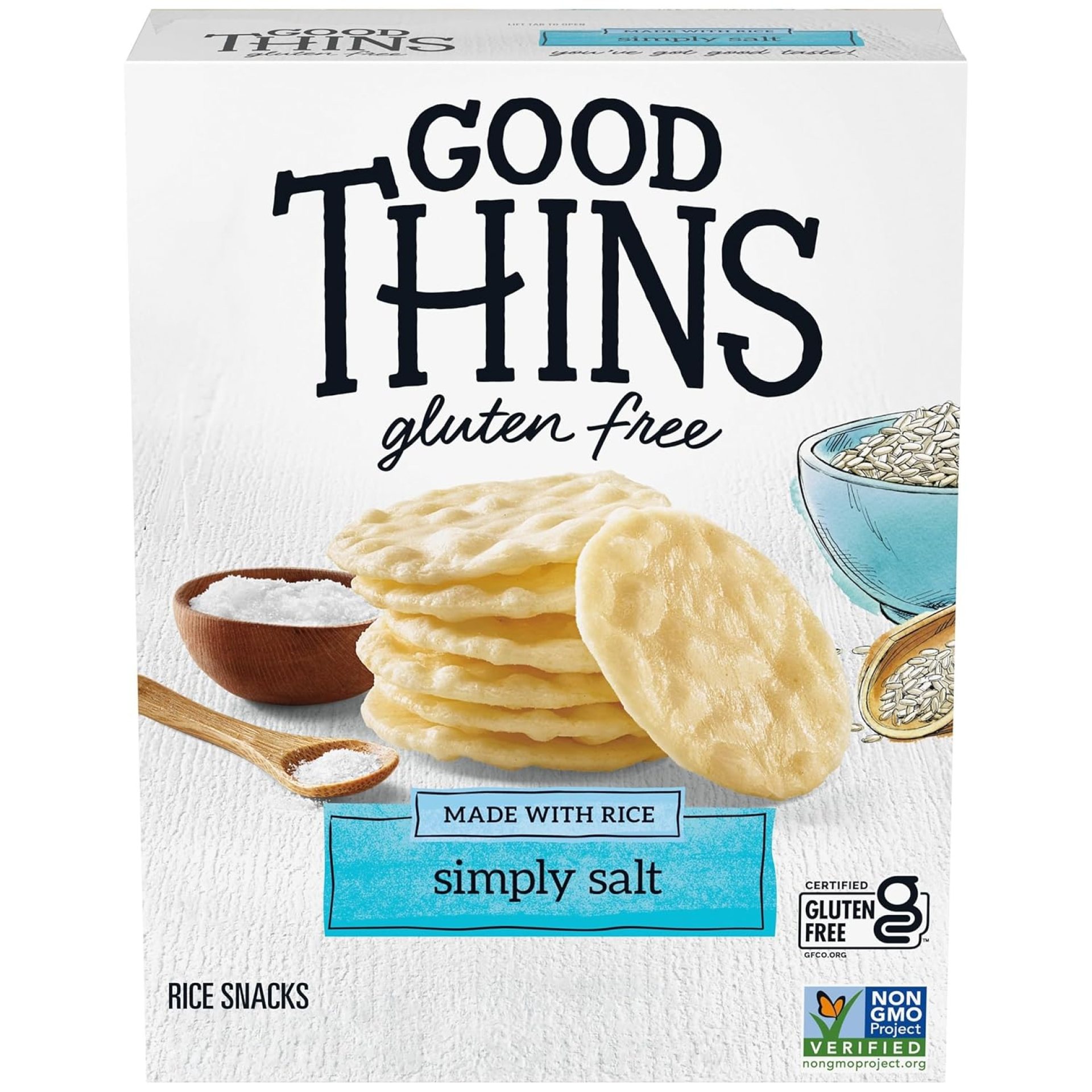 Good Thins Simply Salt Rice Snacks Gluten Free Crackers, Snack Crackers, 3.5 oz Good Thins Simply Salt Rice Snacks Gluten Free Crackers, Snack Crackers, 3.5 oz