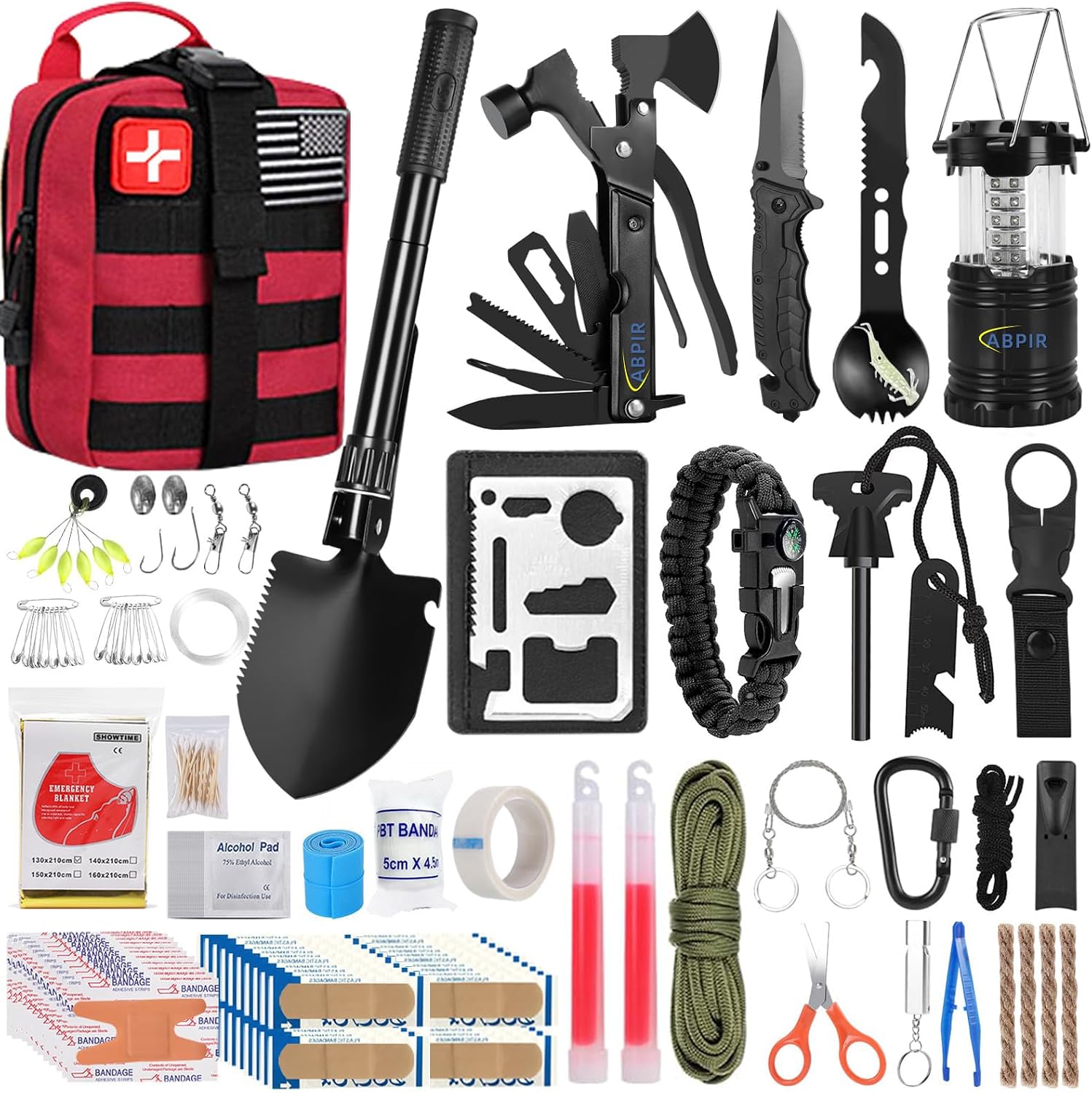 170 PCS Survival Kits, Survival First Aid Kit, Trauma Kit with Essential Survival Gear Emergency Medical Supplies for Hiking Camping Backpacking Outdoor Adventure, Gifts for Christmas Him Dad 170 PCS Survival Kits, Survival First Aid Kit, Trauma Kit with Essential Survival Gear Emergency Medical Supplies for Hiking Camping Backpacking Outdoor Adventure, Gifts for Christmas Him Dad
