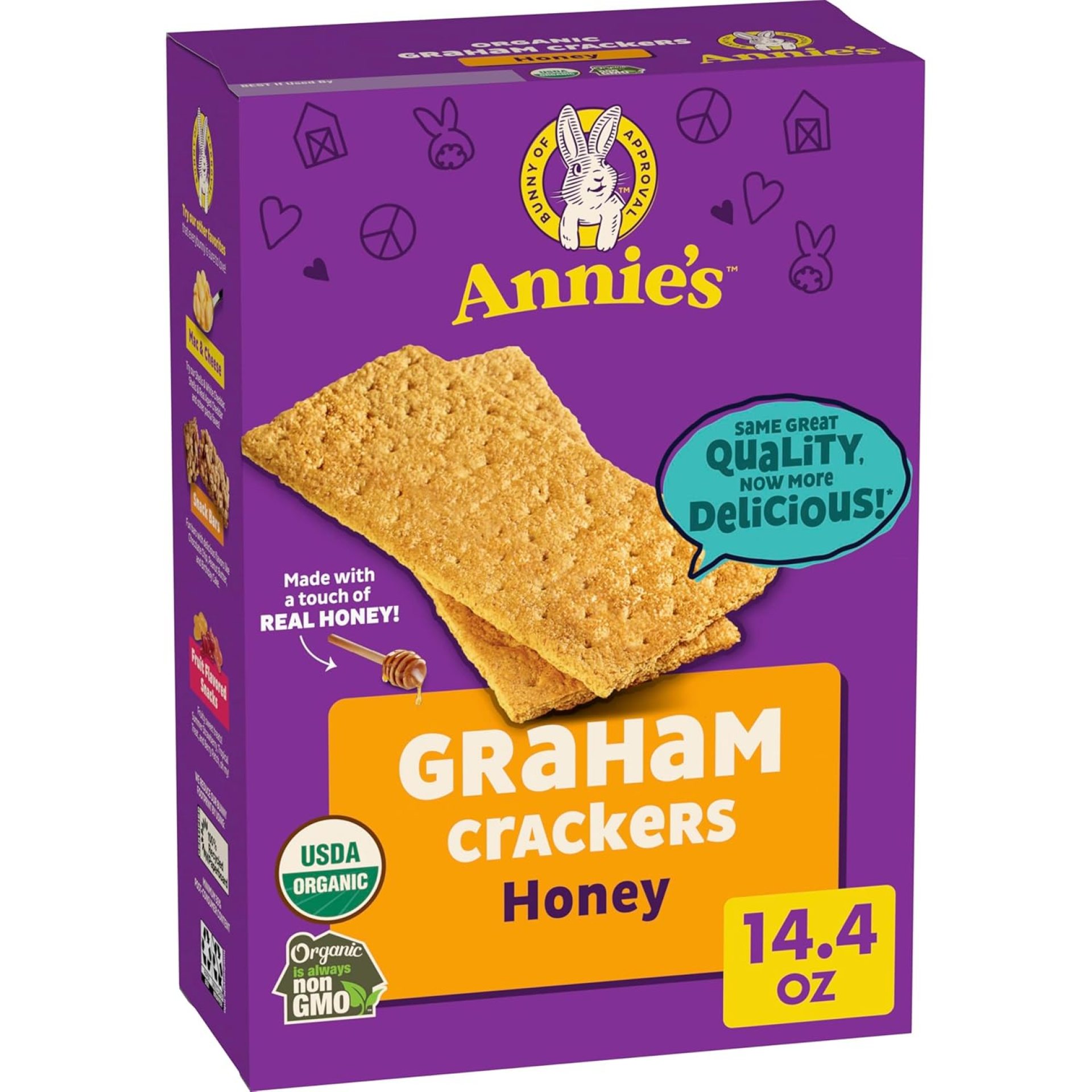 Annie’s Organic Honey Graham Crackers, Made With Whole Grain, 14.4 oz Annie’s Organic Honey Graham Crackers, Made With Whole Grain, 14.4 oz