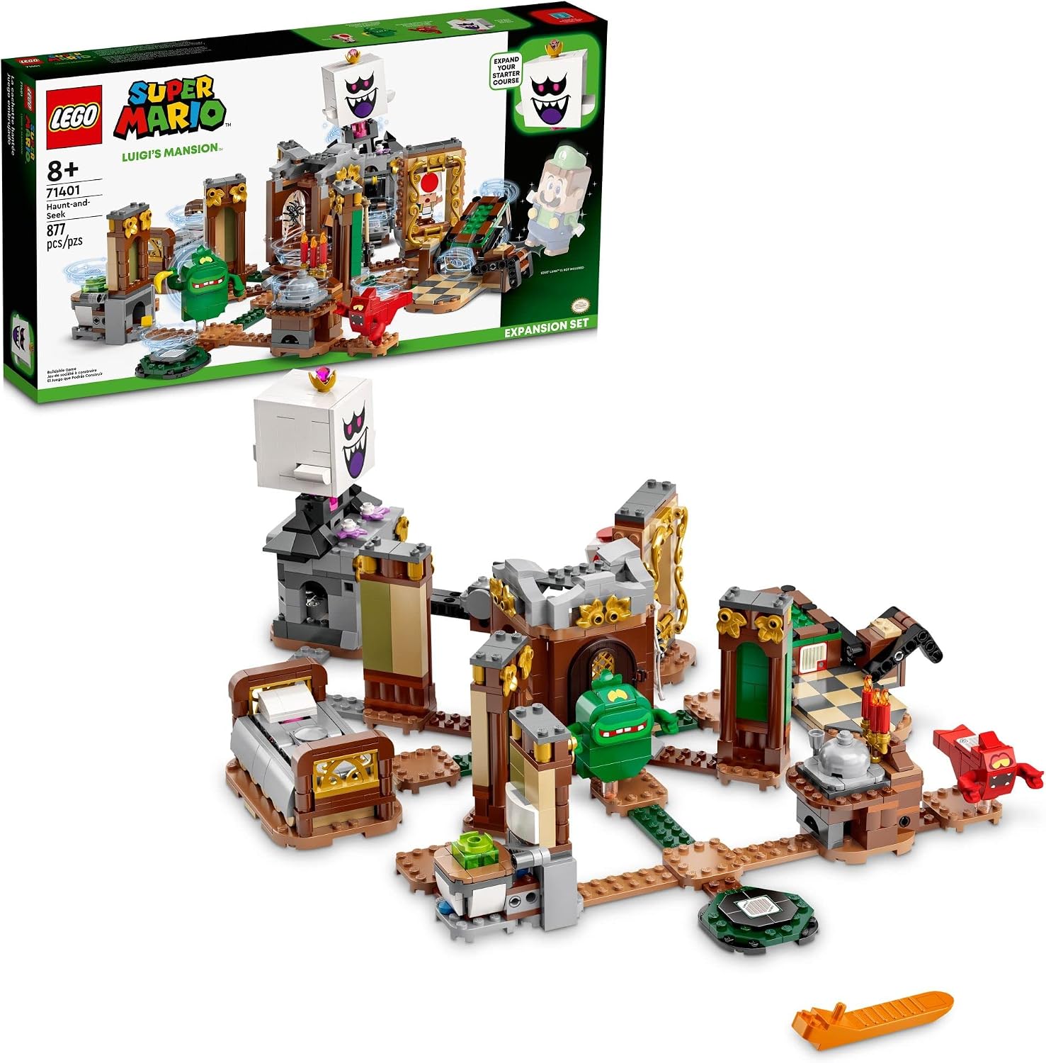 LEGO Super Mario Luigi’s Mansion Haunt-and-Seek Expansion Set 71401 Toy Building Kit for Kids Aged 8 and up (877 Pieces) LEGO Super Mario Luigi’s Mansion Haunt-and-Seek Expansion Set 71401 Toy Building Kit for Kids Aged 8 and up (877 Pieces)