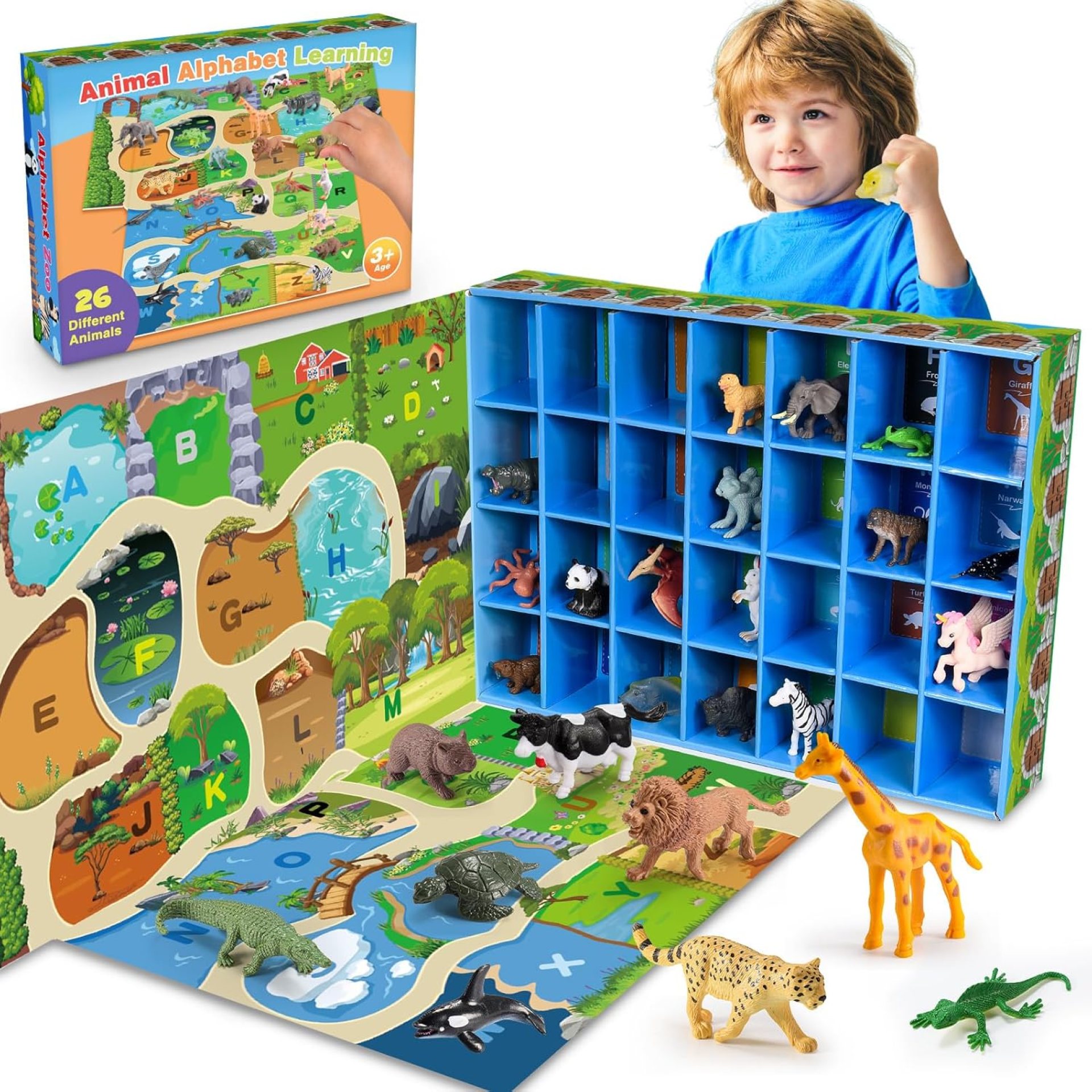 Farm Animal Toys, 26 Pcs Animals Activities for Toddlers 3-8 Year Old Boys Farm Animals Figures for Autism 3-5 Alphabet Learning Games for Toddlers 3-9 Sensory for Boys Girls Farm Animal Toys, 26 Pcs Animals Activities for Toddlers 3-8 Year Old Boys Farm Animals Figures for Autism 3-5 Alphabet Learning Games for Toddlers 3-9 Sensory for Boys Girls