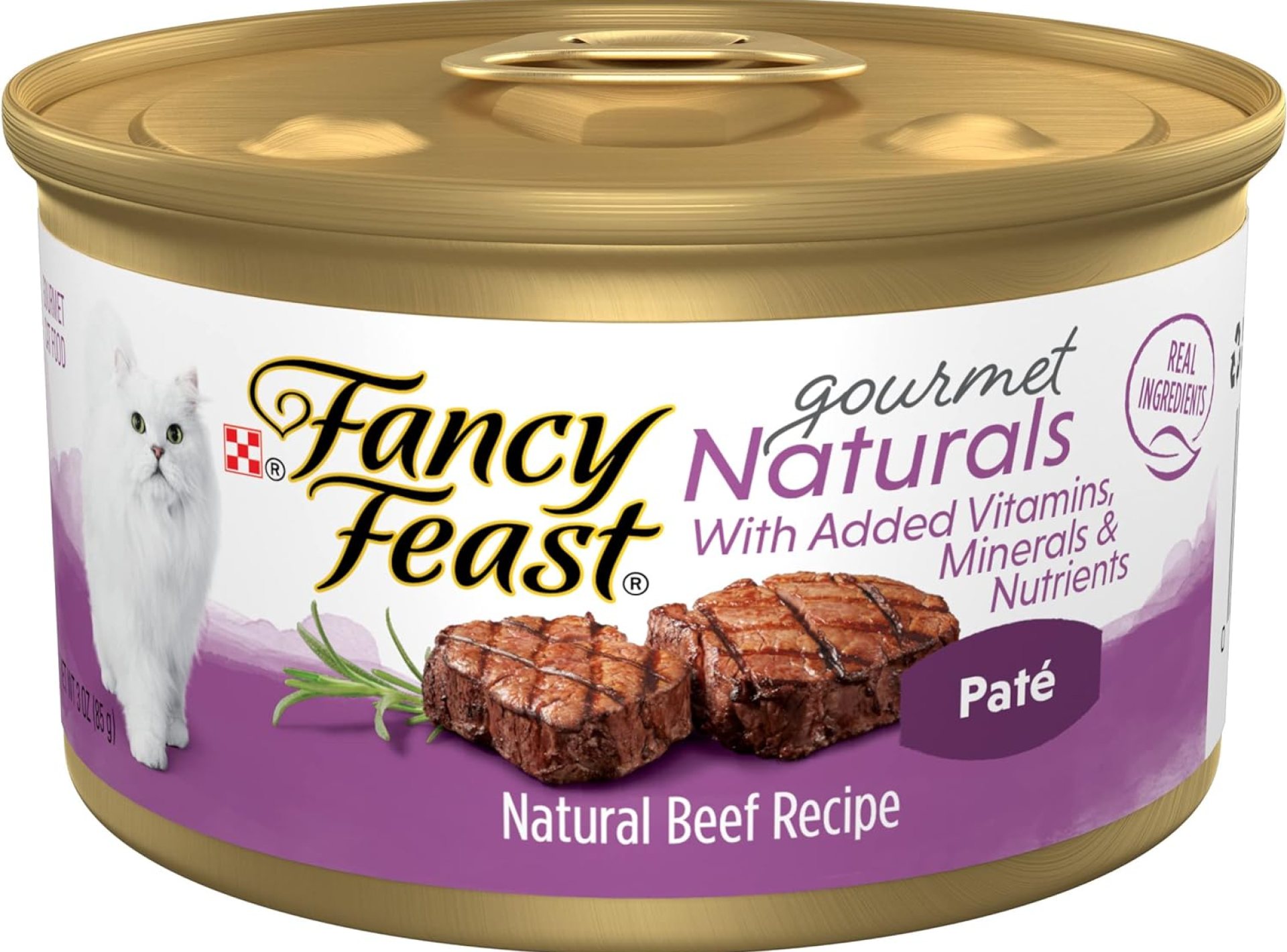 Purina Fancy Feast Pate Wet Cat Food Gourmet Naturals Beef Recipe With Added Vitamins, Minerals and Nutrients – (Pack of 12) 3 oz. Cans Purina Fancy Feast Pate Wet Cat Food Gourmet Naturals Beef Recipe With Added Vitamins, Minerals and Nutrients – (Pack of 12) 3 oz. Cans