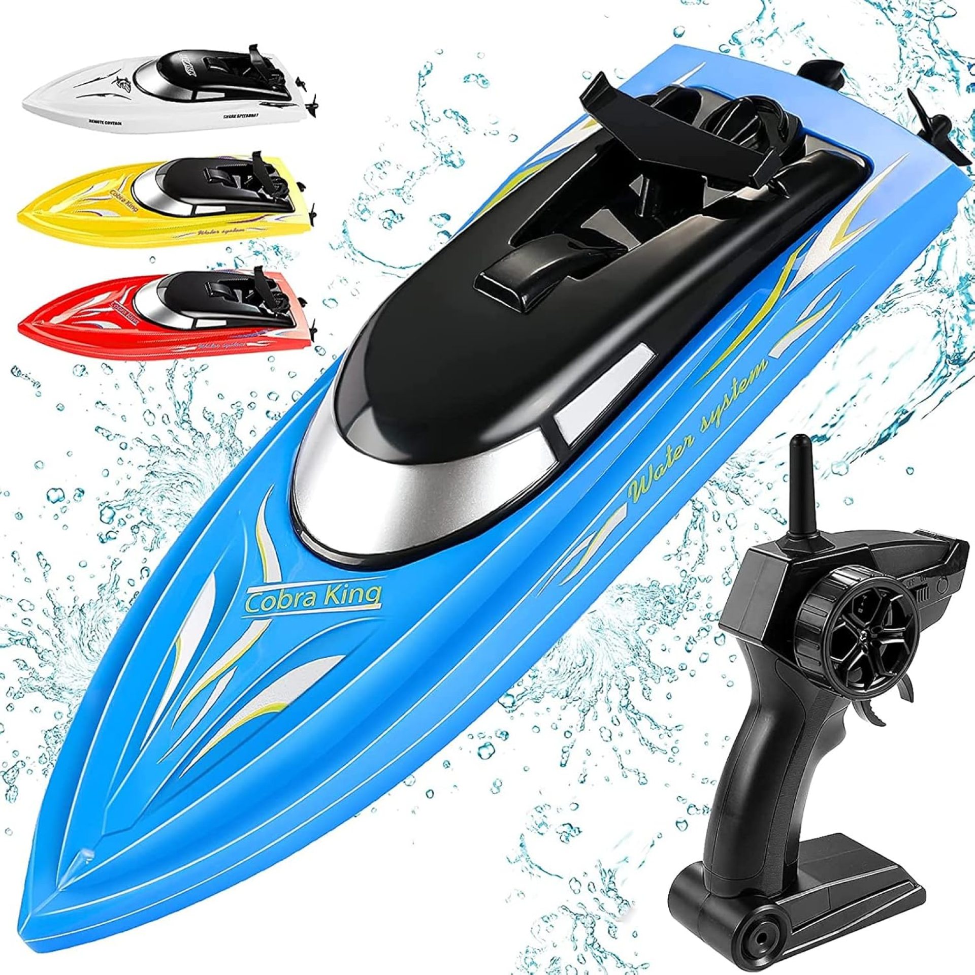 RC Boat Remote Control Boats for Pools and Lakes, Wemfg RH701 15km/h High Speed Mini Boat Toys for Kids Adults Boys Girls Blue RC Boat Remote Control Boats for Pools and Lakes, Wemfg RH701 15km/h High Speed Mini Boat Toys for Kids Adults Boys Girls Blue