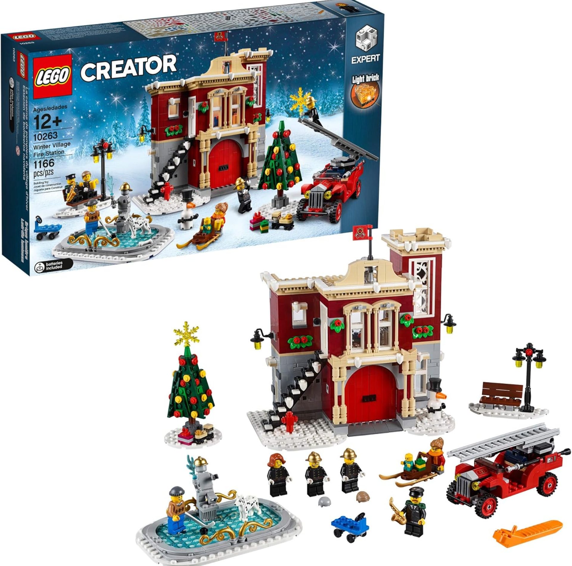 LEGO Creator Expert Winter Village Fire Station 10263 Building Kit (1166 Pieces) LEGO Creator Expert Winter Village Fire Station 10263 Building Kit (1166 Pieces)