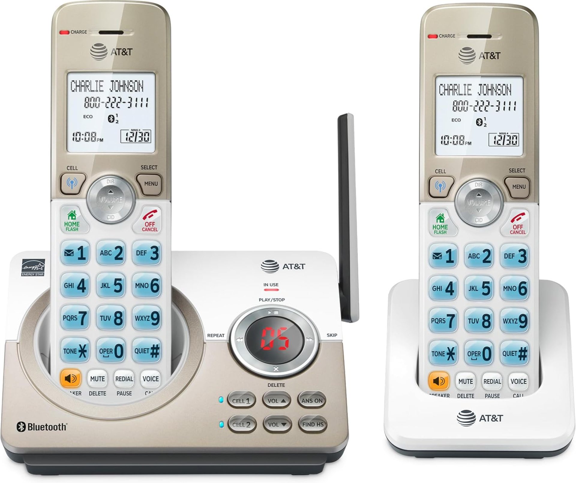 AT&T DL72219 DECT 6.0 2-Handset Cordless Phone for Home with Connect to Cell, Call Blocking, 1.8″ Backlit Screen, Big Buttons, intercom, and Unsurpassed Range AT&T DL72219 DECT 6.0 2-Handset Cordless Phone for Home with Connect to Cell, Call Blocking, 1.8″ Backlit Screen, Big Buttons, intercom, and Unsurpassed Range