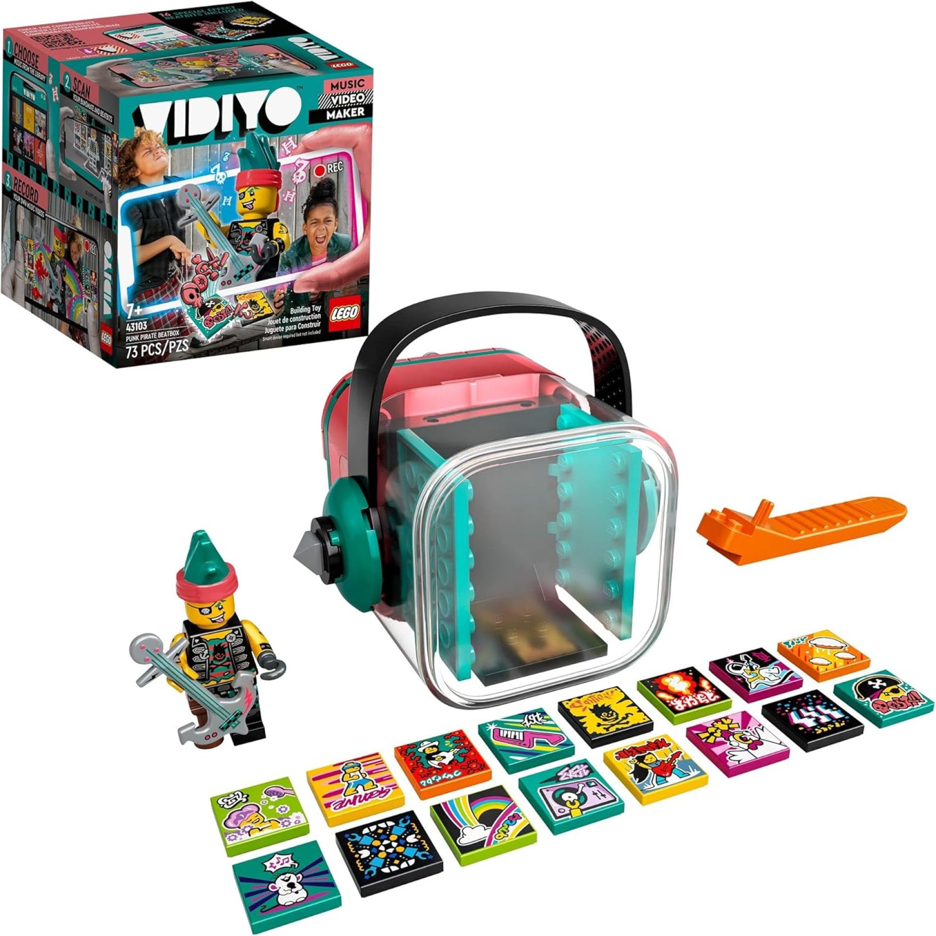 LEGO VIDIYO Punk Pirate Beatbox 43103 Building Kit with Minifigure; Creative Kids Will Love Producing Music Videos Full of Songs, Dance Moves and Special Effects, New 2021 (73 Pieces) LEGO VIDIYO Punk Pirate Beatbox 43103 Building Kit with Minifigure; Creative Kids Will Love Producing Music Videos Full of Songs, Dance Moves and Special Effects, New 2021 (73 Pieces)