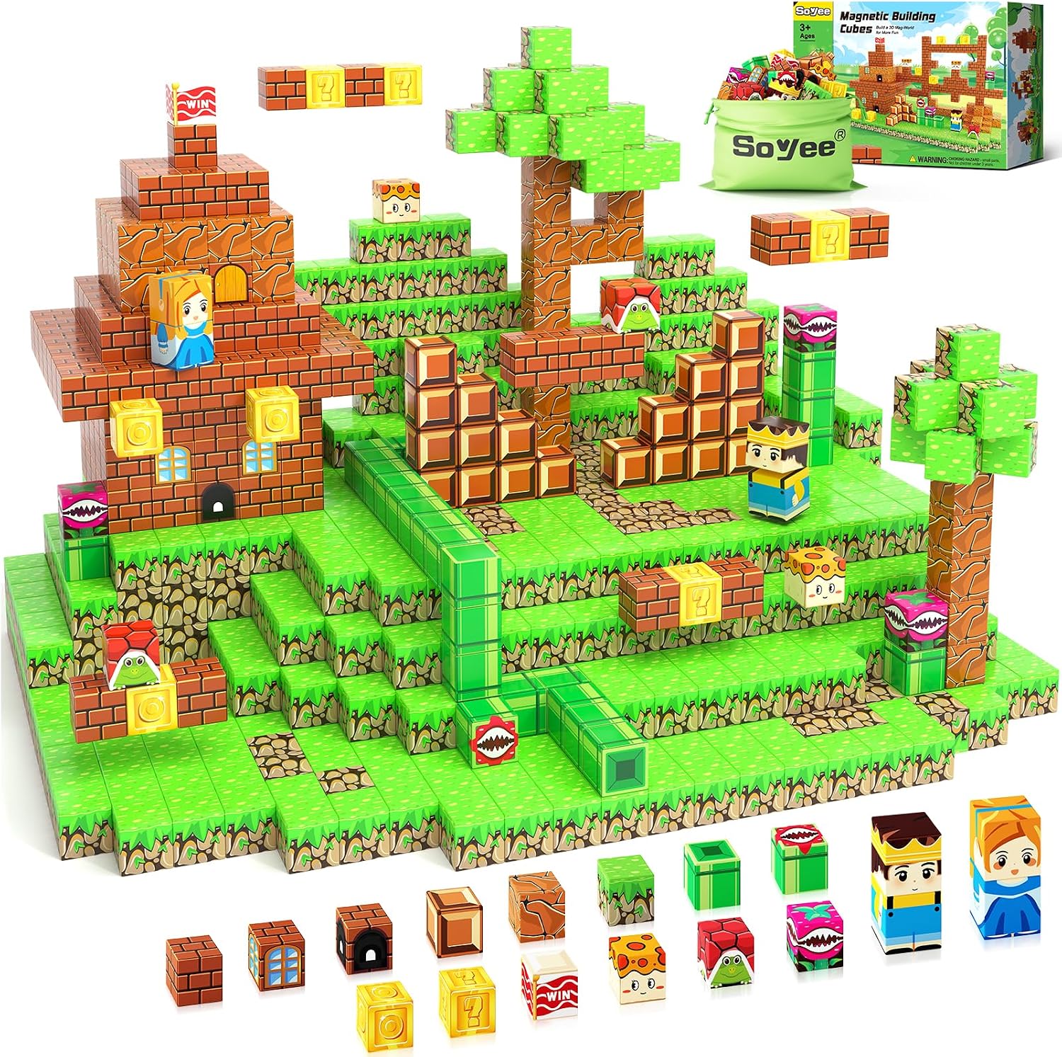 108PCS Magnetic Blocks Building Toys – Build Mine Magnet World Game Adventure Set 1” Magnet Building Blocks Cubes Boys Girls Toys Ages 3-5 4-6 5-7 6-8 Kids Gifts for 3-12 Years Old 108PCS Magnetic Blocks Building Toys – Build Mine Magnet World Game Adventure Set 1” Magnet Building Blocks Cubes Boys Girls Toys Ages 3-5 4-6 5-7 6-8 Kids Gifts for 3-12 Years Old