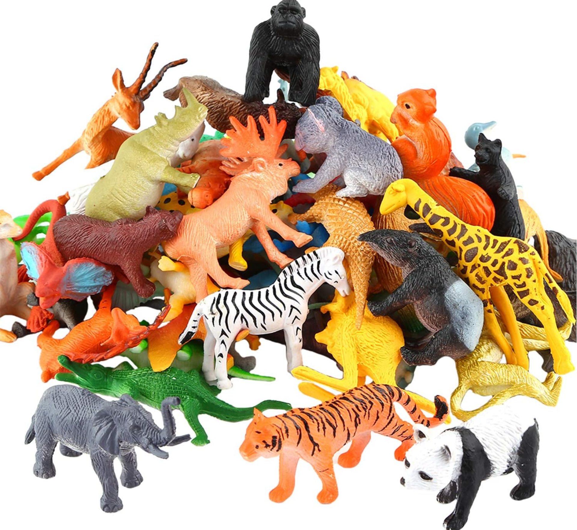Animals Figure,54 Piece Mini Jungle Toys Set,ValeforToy Realistic Wild Vinyl Plastic Animal Learning Party Favors for Boys Girls Kids Toddlers Forest Small Playset Cupcake Topper Animals Figure,54 Piece Mini Jungle Toys Set,ValeforToy Realistic Wild Vinyl Plastic Animal Learning Party Favors for Boys Girls Kids Toddlers Forest Small Playset Cupcake Topper