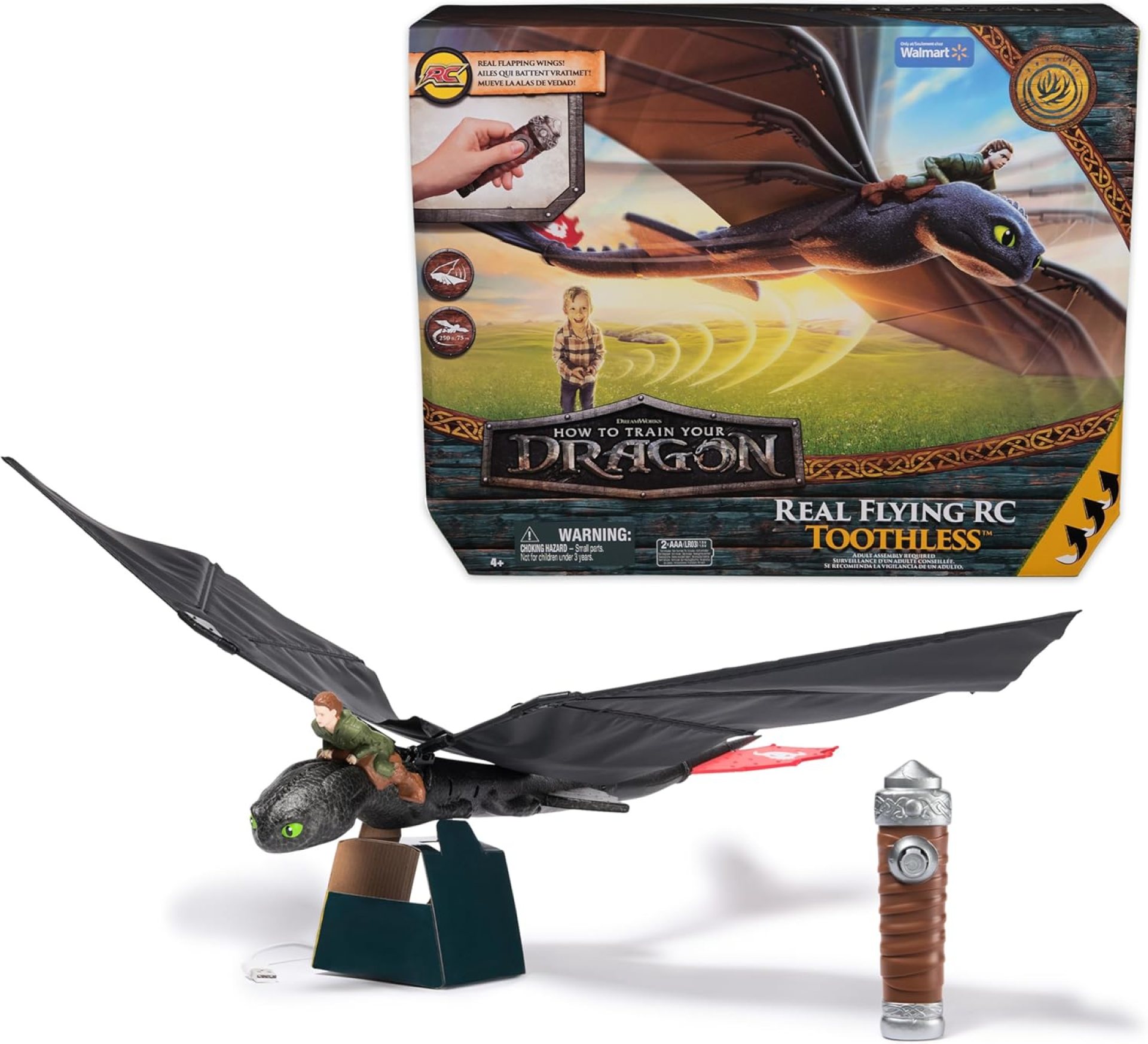 Dreamworks Dragons – How to Train Your Dragon – Krokmou Flying Figure 76 cm – Radio Controlled Figure with Flying Wings and Adjustable Tail – Realistic Movements – Children’s Toy Ages 4+ Dreamworks Dragons – How to Train Your Dragon – Krokmou Flying Figure 76 cm – Radio Controlled Figure with Flying Wings and Adjustable Tail – Realistic Movements – Children’s Toy Ages 4+