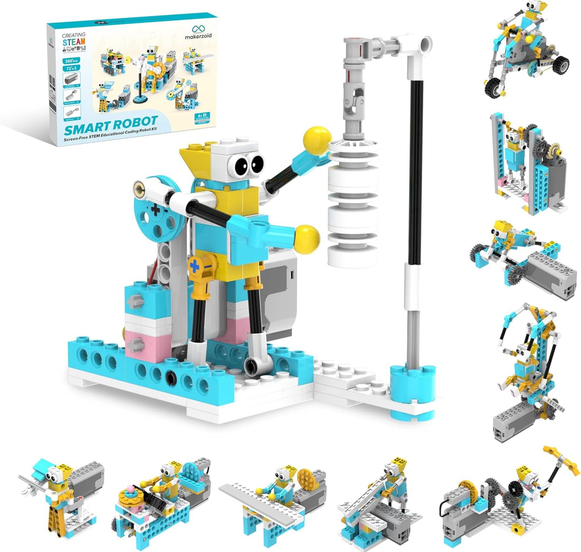 Smart Robot,72-in-1 STEM Educational Toy, Electronic Building Robots Toy, Robotics Learning Kit, Logical Training Kit, DIY Robot Building Set for Kids Ages 6+ Smart Robot,72-in-1 STEM Educational Toy, Electronic Building Robots Toy, Robotics Learning Kit, Logical Training Kit, DIY Robot Building Set for Kids Ages 6+