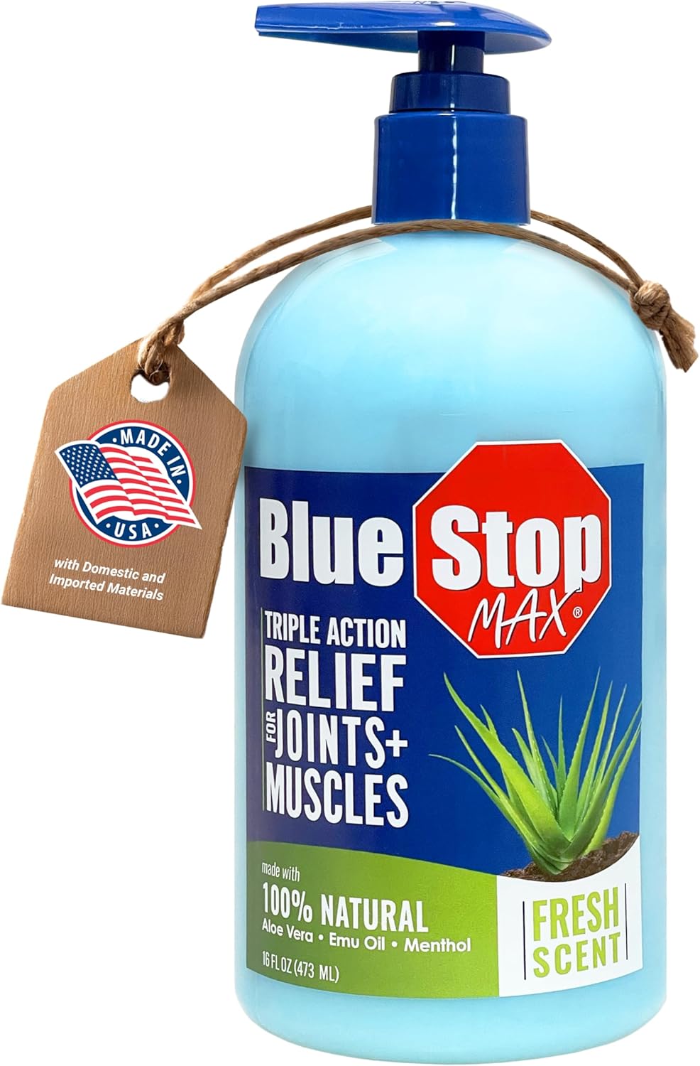 Blue Stop Max® Massage Gel for Body Aches, 16 oz – 3 in 1 Product Relieves Body Aches, Supports Joints and Nourishes the Skin Blue Stop Max® Massage Gel for Body Aches, 16 oz – 3 in 1 Product Relieves Body Aches, Supports Joints and Nourishes the Skin