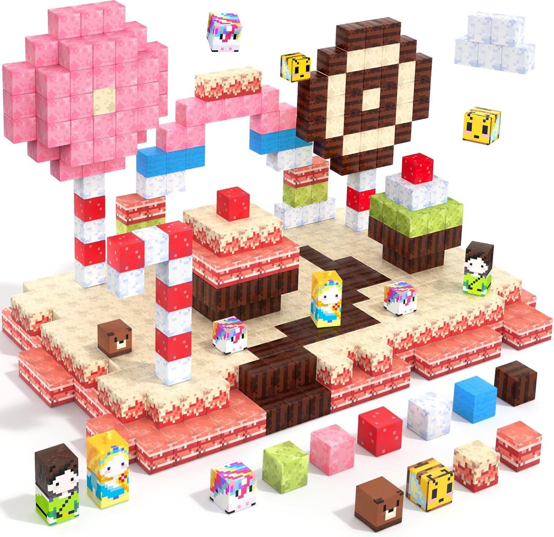 Magnetic Blocks for Kids Ages 3-5,54pcs Candy Magnetic Building Blocks Pink Magnet Cubes Sensory Creative Learning Toys Gifts for Toddlers Ages 4-8 5 6 7+Year Old Girls Birthday Easter Magnetic Blocks for Kids Ages 3-5,54pcs Candy Magnetic Building Blocks Pink Magnet Cubes Sensory Creative Learning Toys Gifts for Toddlers Ages 4-8 5 6 7+Year Old Girls Birthday Easter